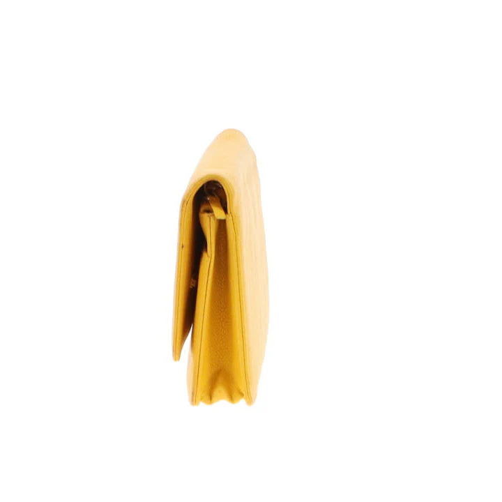 Chanel Wallet On Chain Timeless Caviar Yellow - Image 8