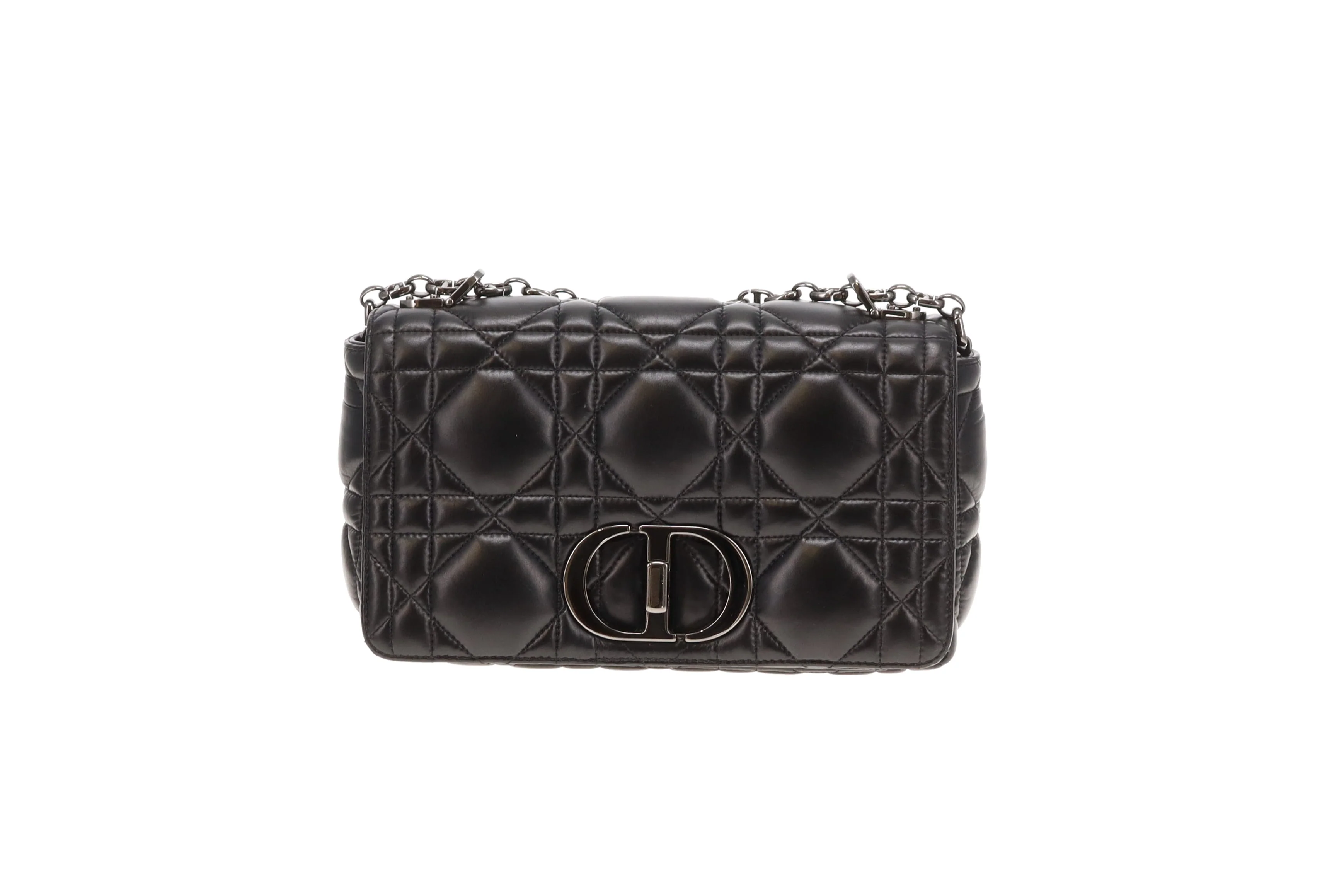 Dior Caro Medium Black Macrocannage Lambskin 2021