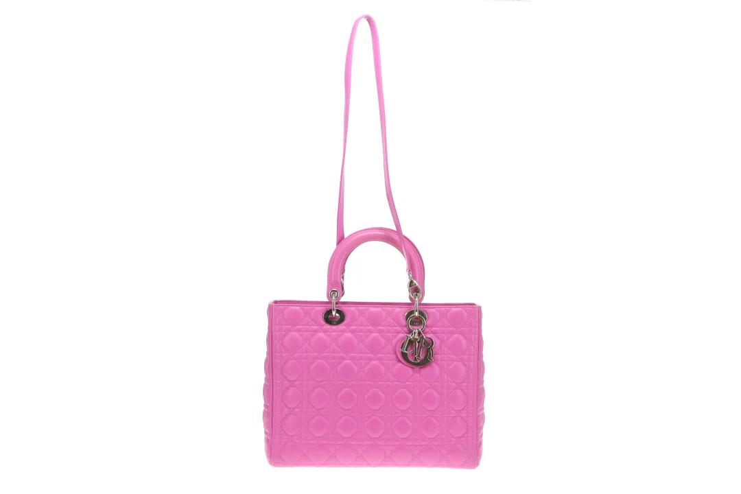 Dior Lady Dior Large Pink SHW 2011 - Image 4