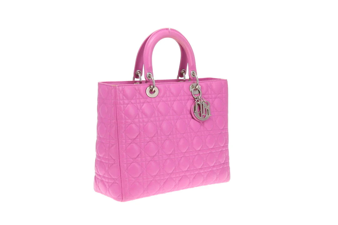 Dior Lady Dior Large Pink SHW 2011 - Image 5