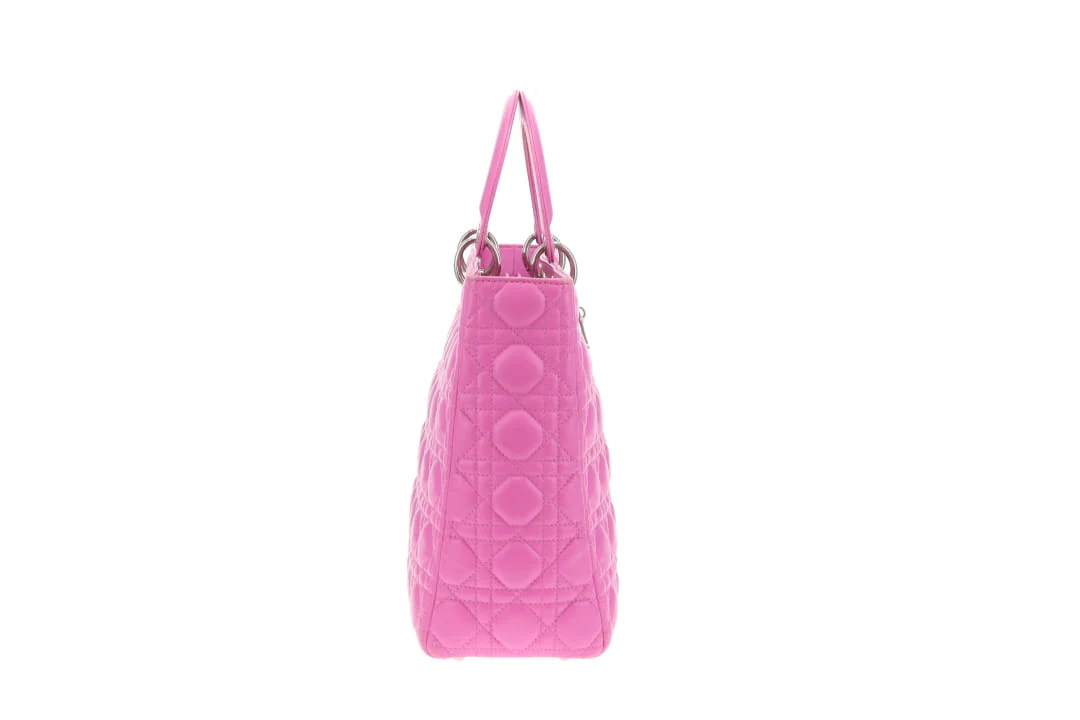 Dior Lady Dior Large Pink SHW 2011 - Image 6