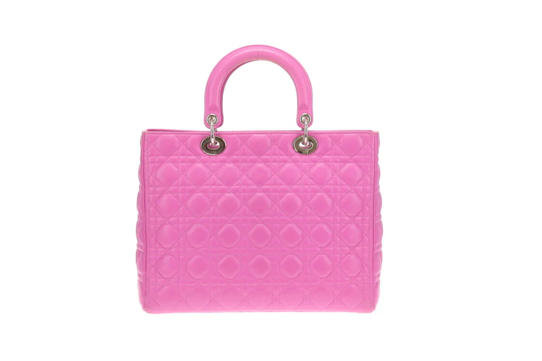 Dior Lady Dior Large Pink SHW 2011 - Image 7