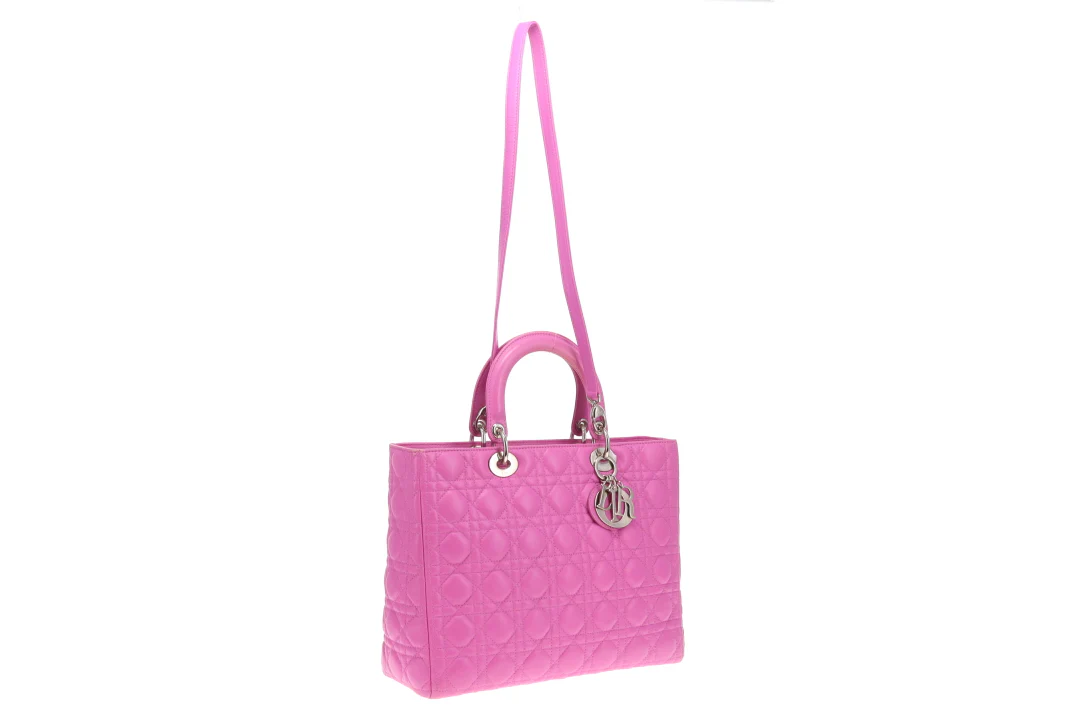Dior Lady Dior Large Pink SHW 2011 - Image 9