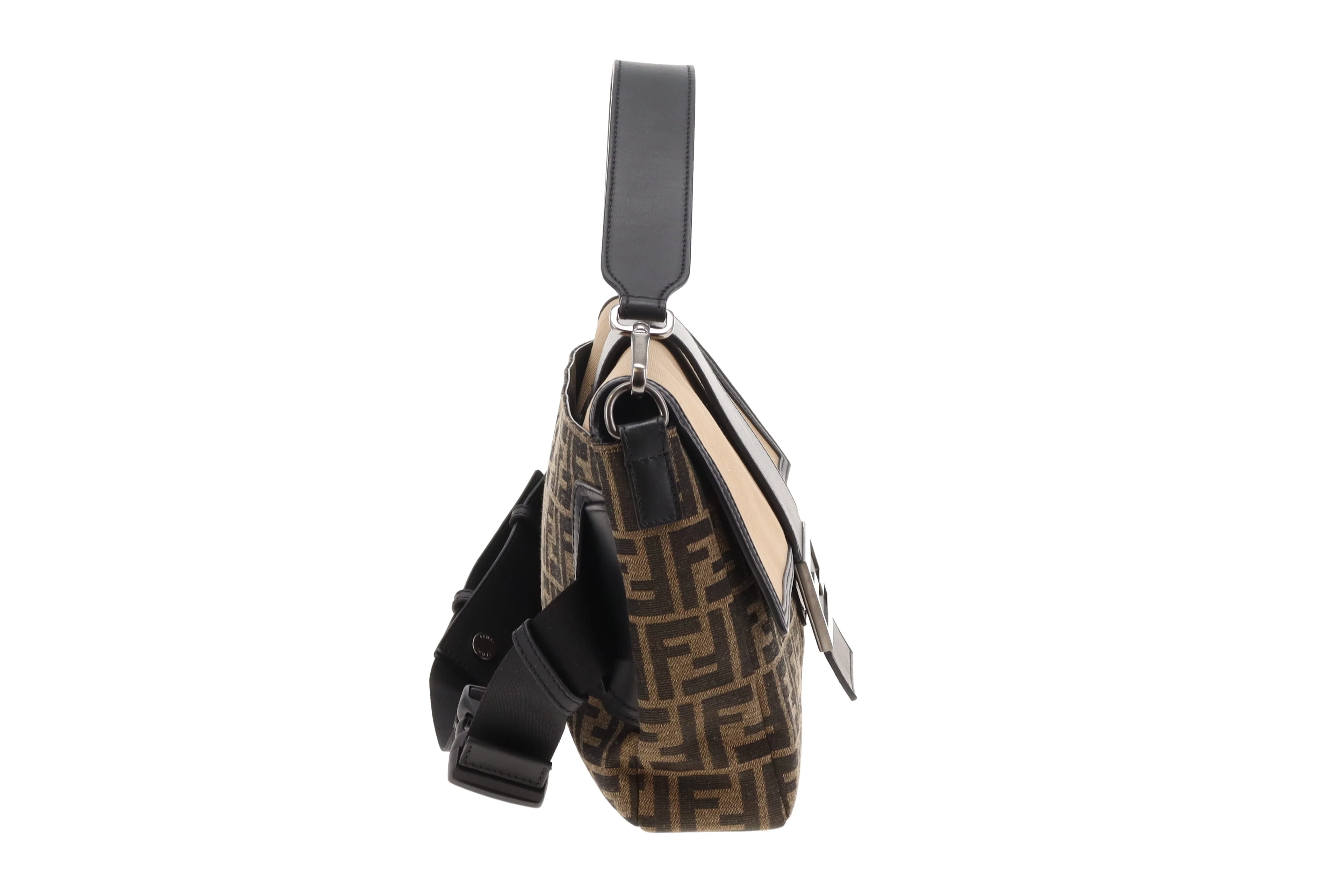 Fendi Baguette Large Convertible Belt Bag Zucca and Canvas - Image 5