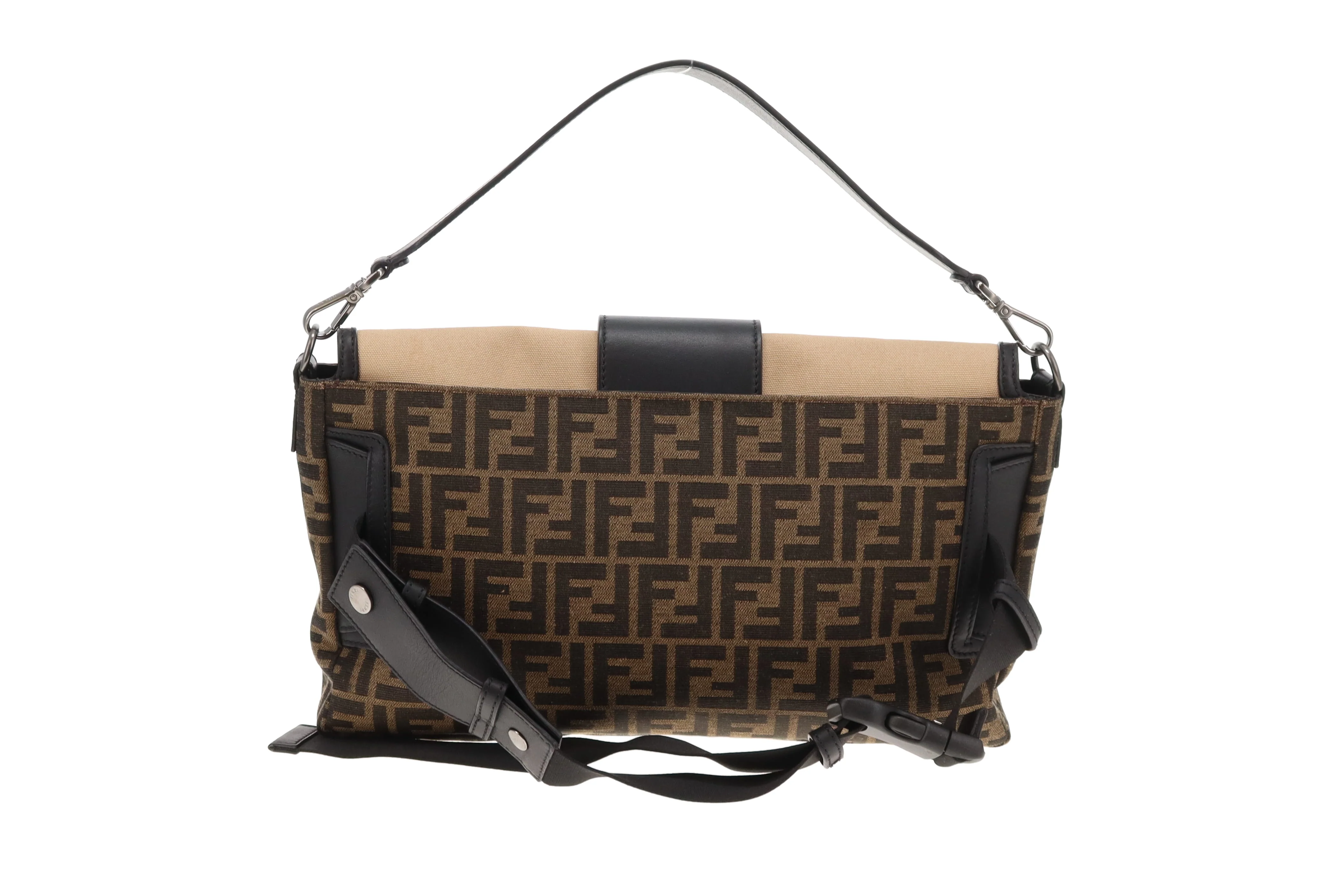 Fendi Baguette Large Convertible Belt Bag Zucca and Canvas - Image 6
