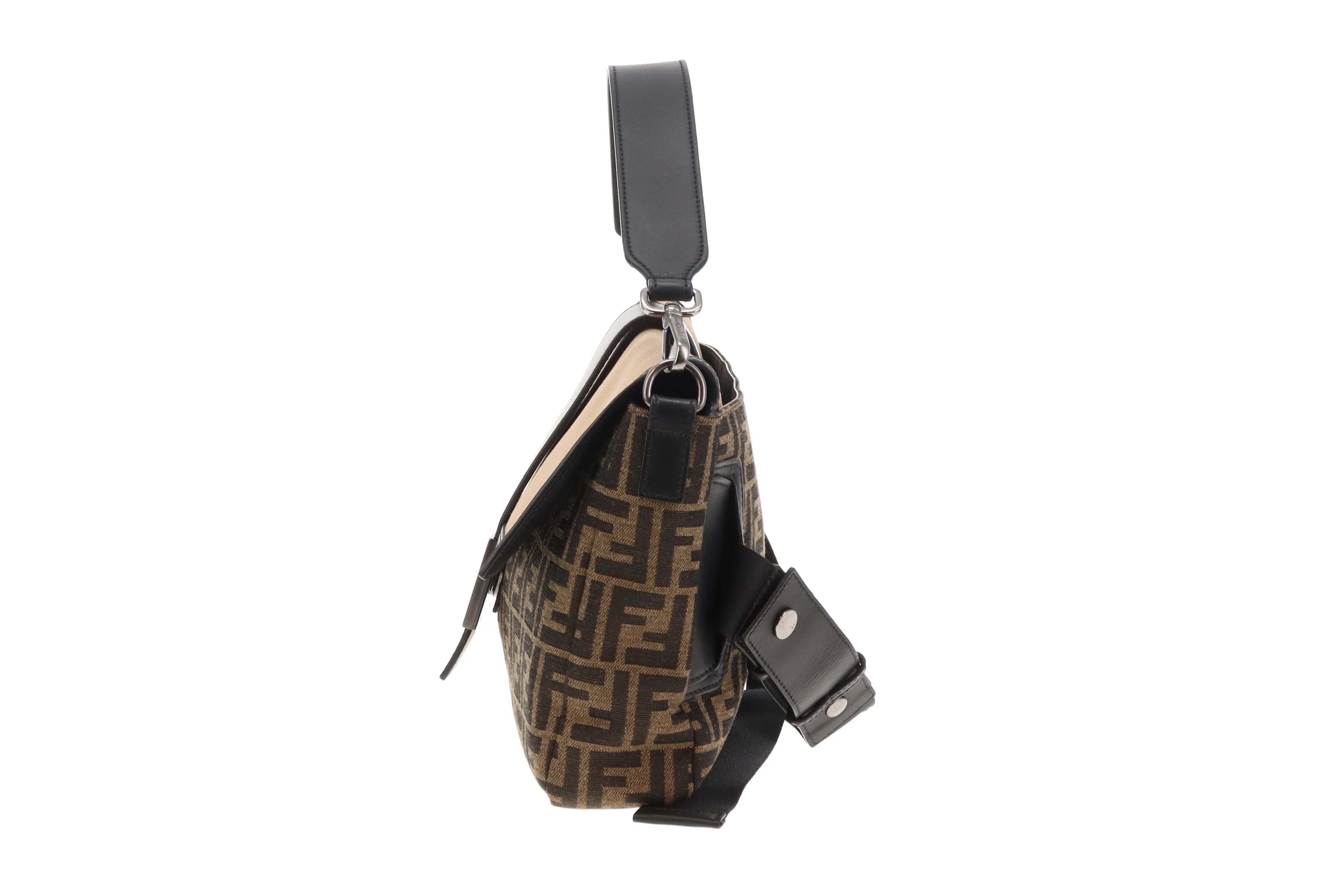 Fendi Baguette Large Convertible Belt Bag Zucca and Canvas - Image 7