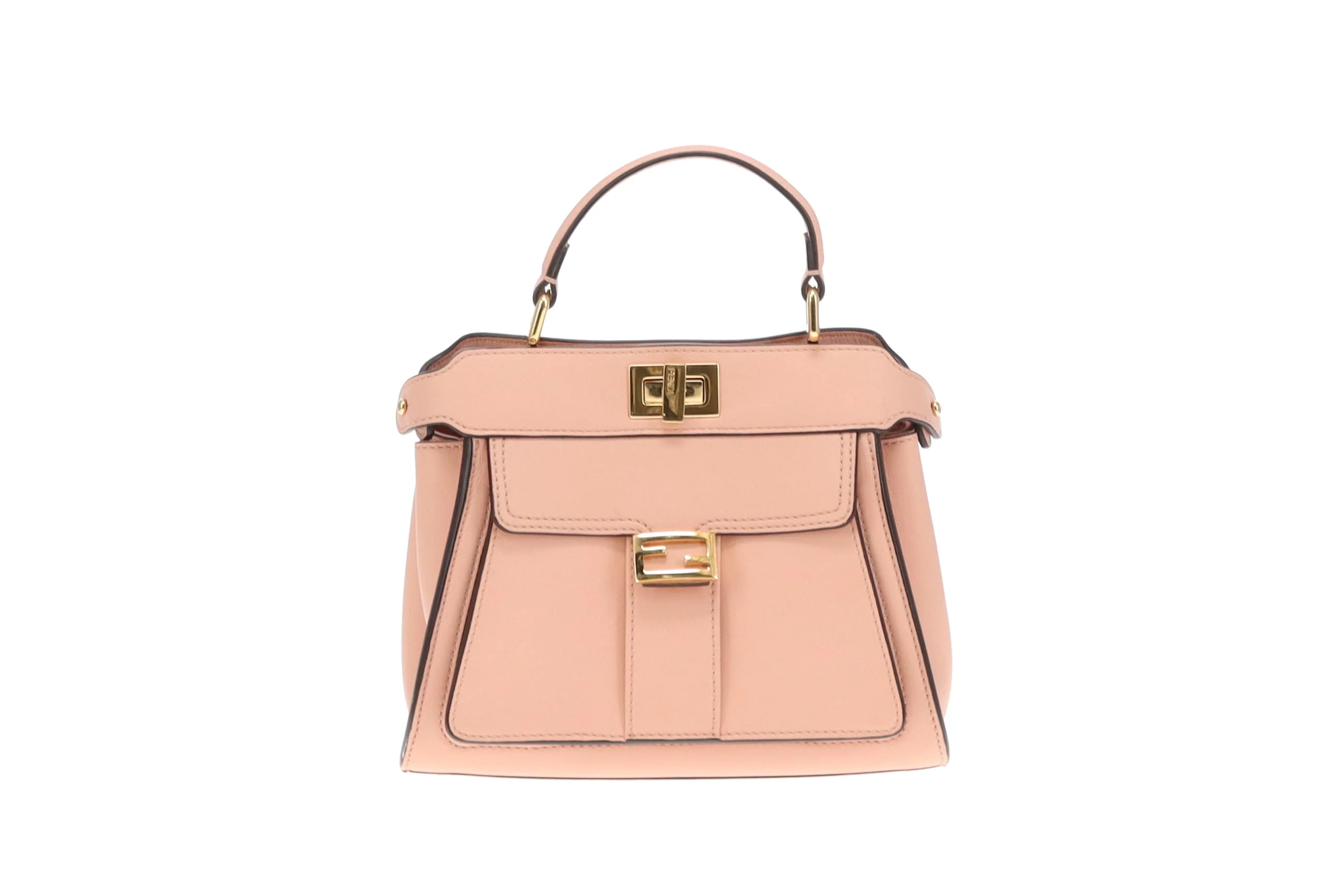 Fendi Peekaboo Mini Handle Bag With Strap Pink 2022
