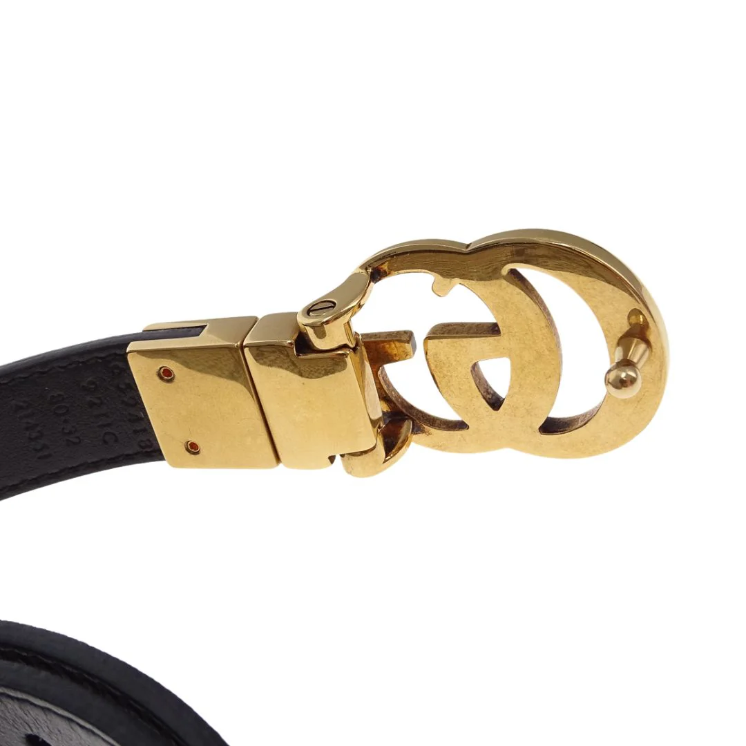 Gucci Marmont GG Thin Belt In GG Supreme Canvas & Leather 80/32 - Image 5