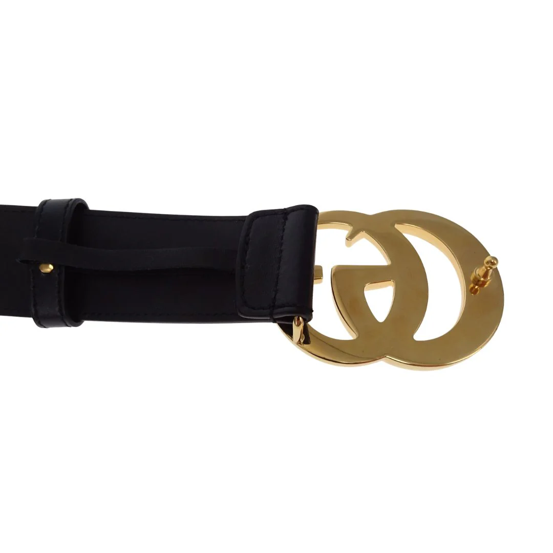 Gucci Marmont GG Wide Leather Belt Black 85/34 - Image 4