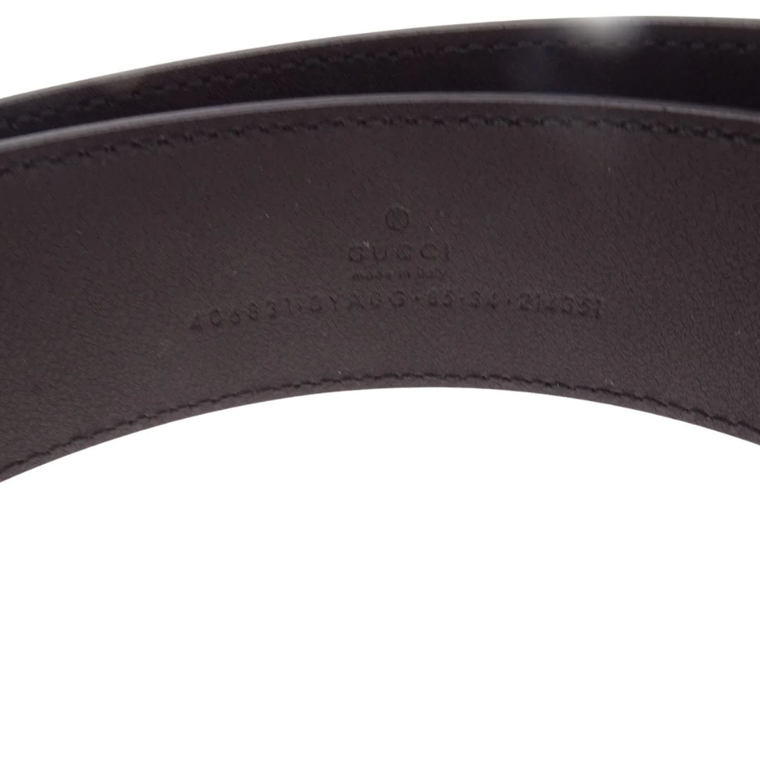 Gucci Marmont GG Wide Leather Belt Black 85/34 - Image 5