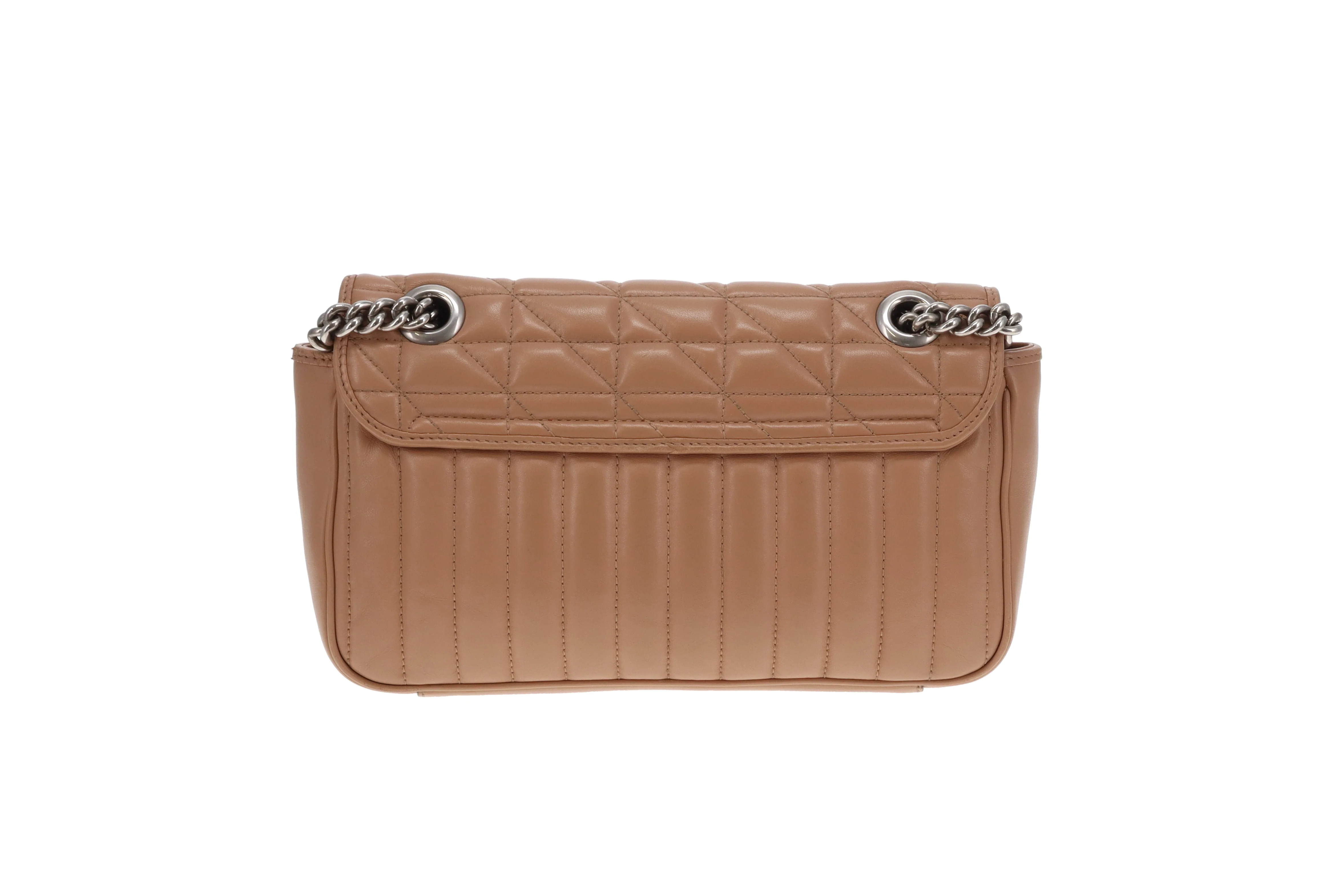 Gucci Marmont Small Mixed Quilt Dark Beige SHW - Image 7
