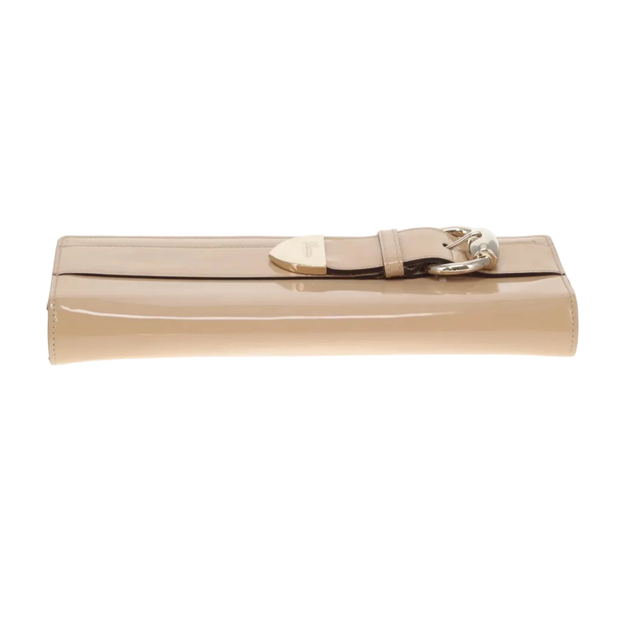 Gucci Patent Romy Clutch Beige Vintage - Image 5