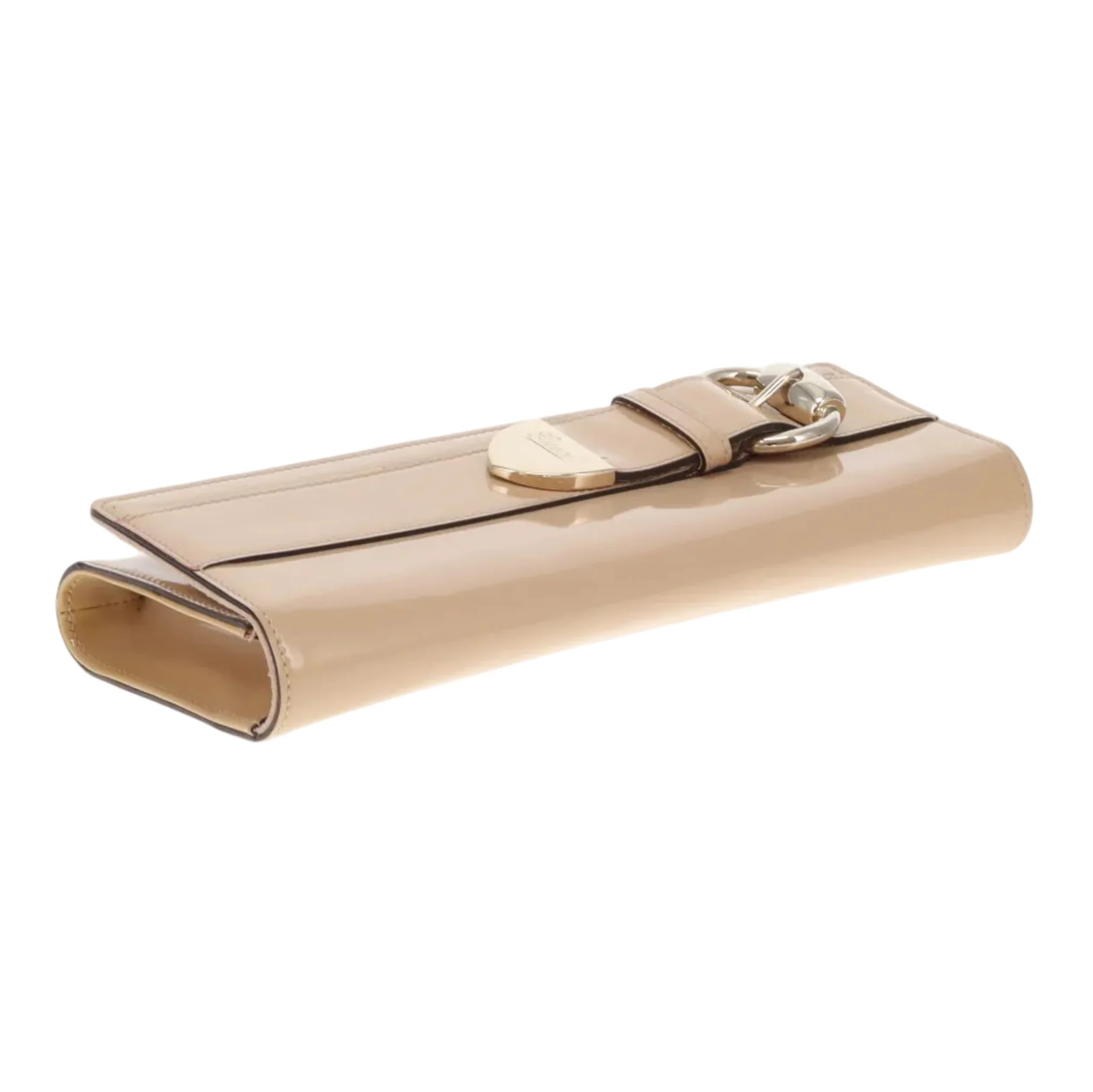 Gucci Patent Romy Clutch Beige Vintage - Image 6