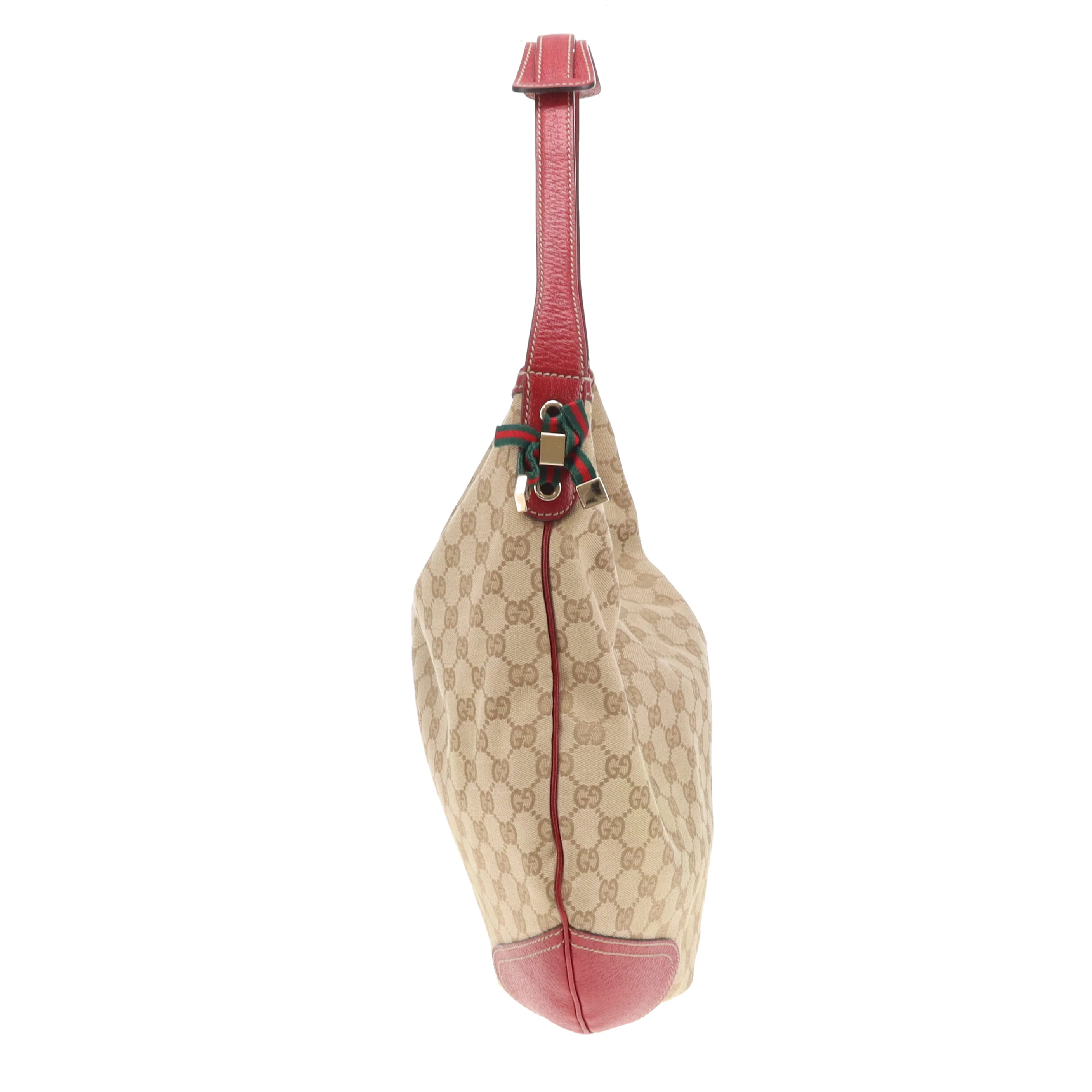 Gucci Princy Hobo GG Canvas and Red Leather - Image 4