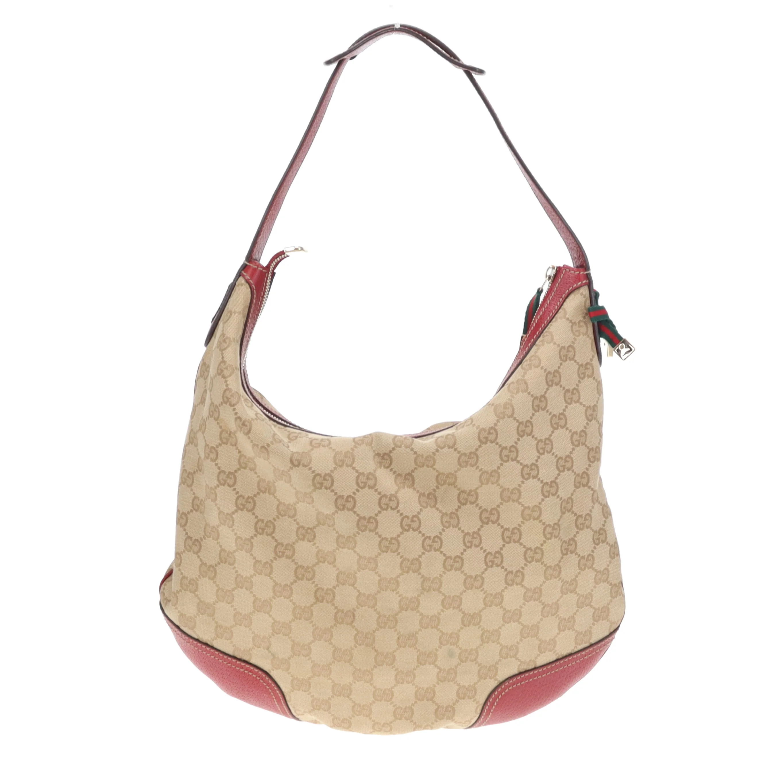 Gucci Princy Hobo GG Canvas and Red Leather - Image 5