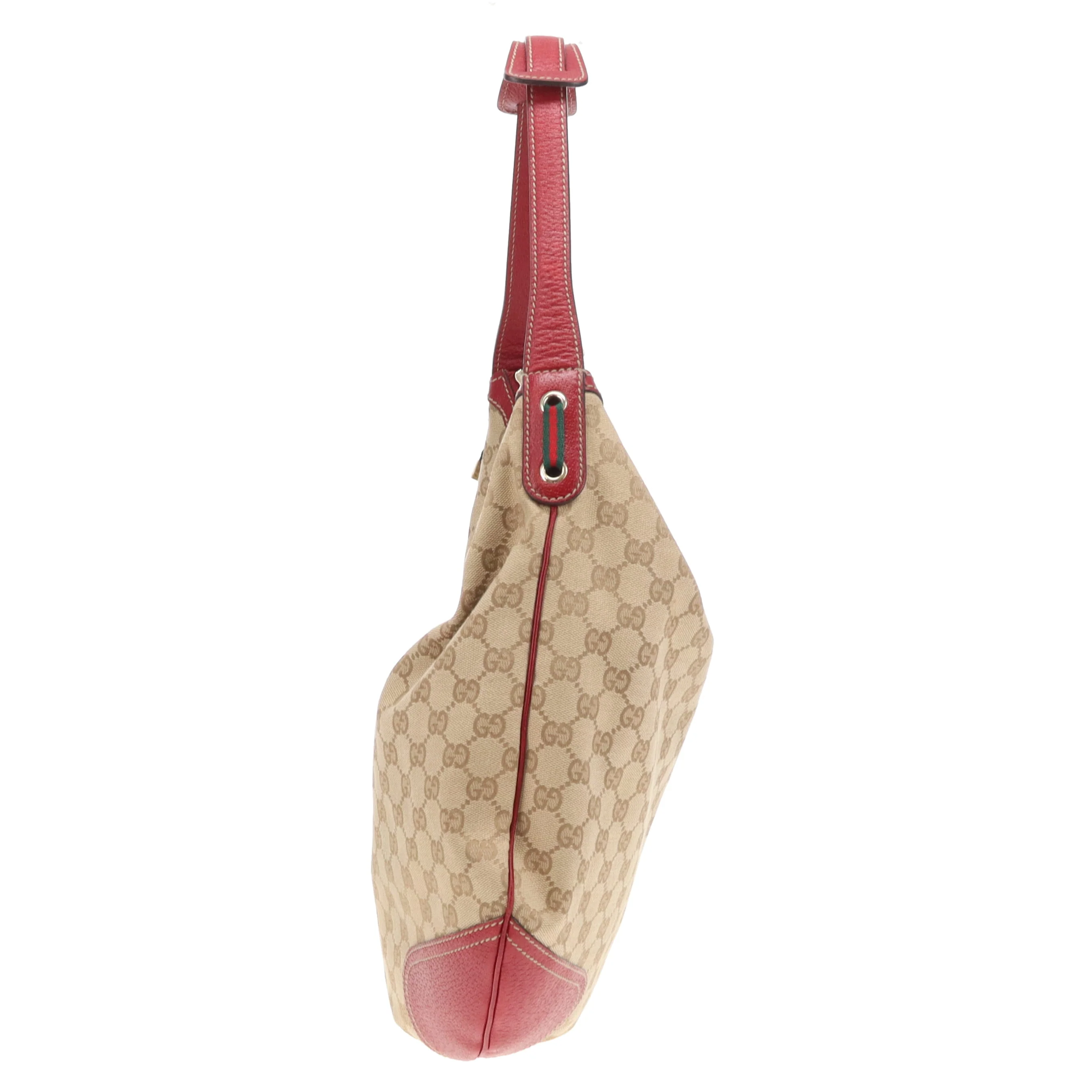 Gucci Princy Hobo GG Canvas and Red Leather - Image 6