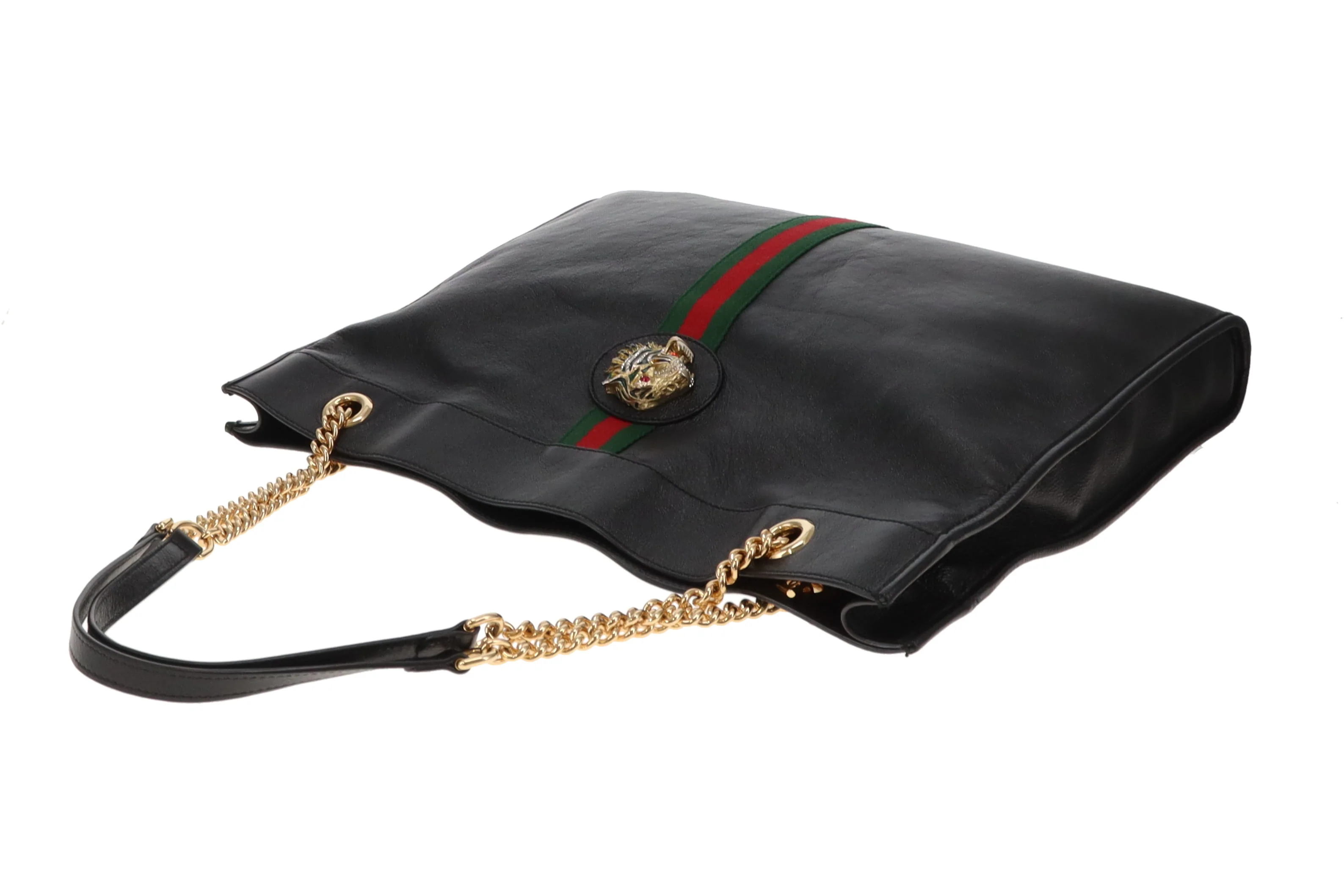 Gucci Rajah Tiger Head Black Tote - Image 10