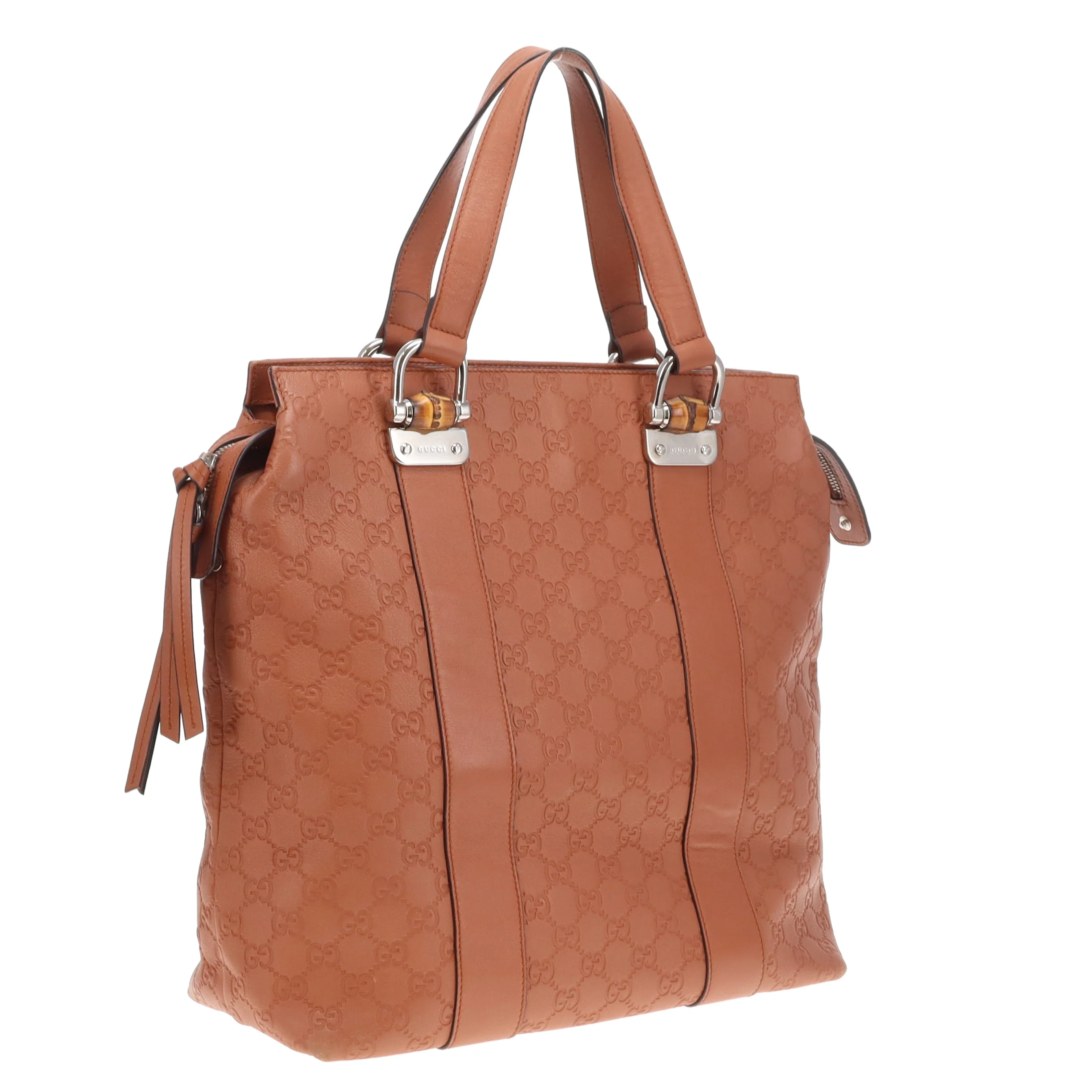 Gucci Tender Bamboo Bar ToteTan Guccissima - Image 3