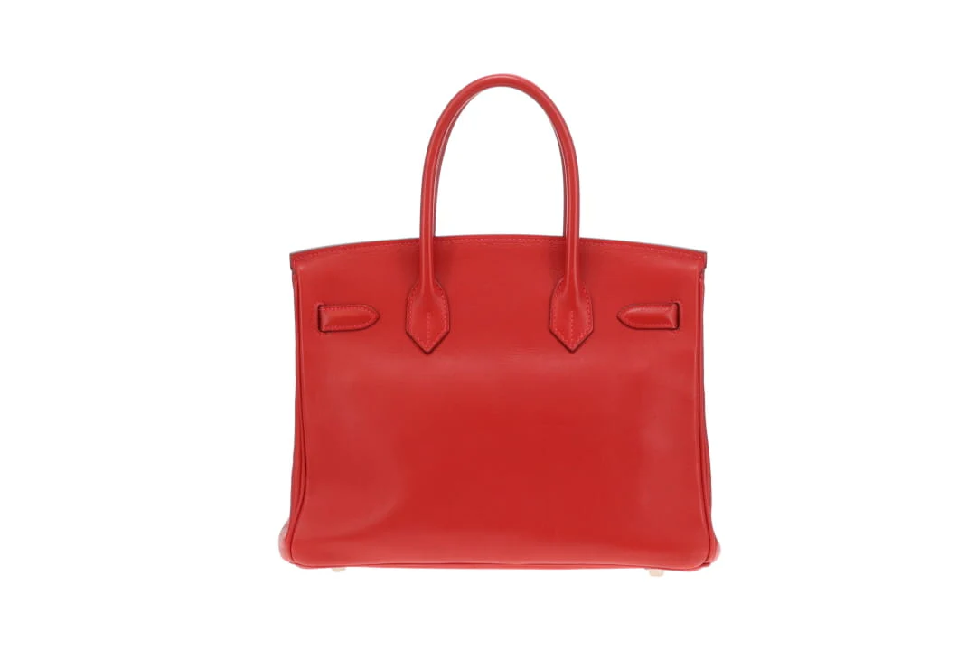 Hermes Birkin 30 Rouge Swift Leather PHW 2007 - Image 6