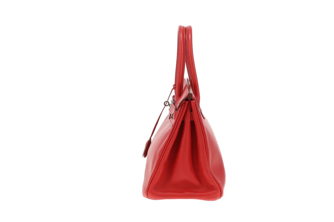 Hermes Birkin 30 Rouge Swift Leather PHW 2007 - Image 7