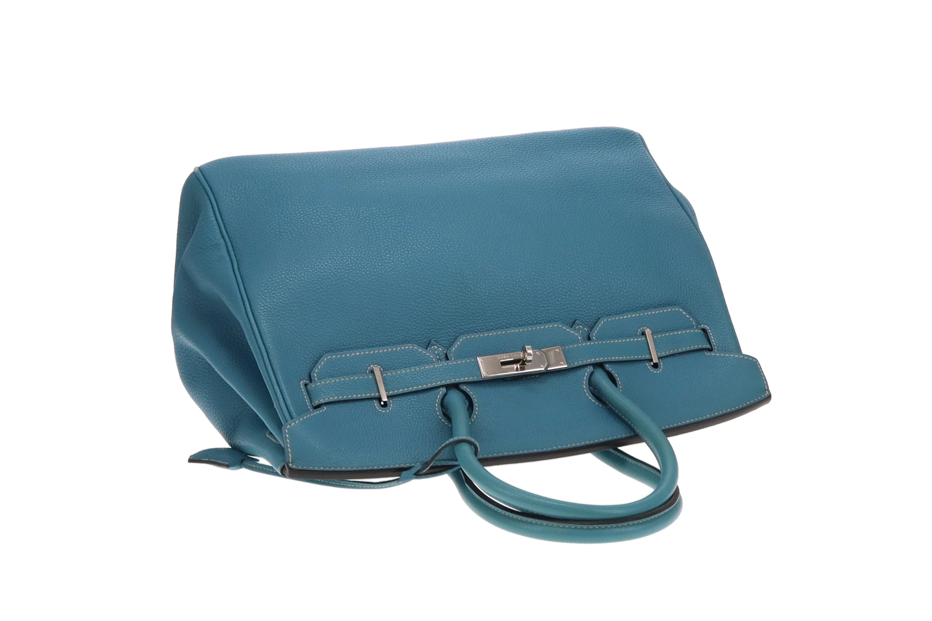 Hermes Birkin 35 Bleu Jean Togo With Palladium HW 2003 - Image 8