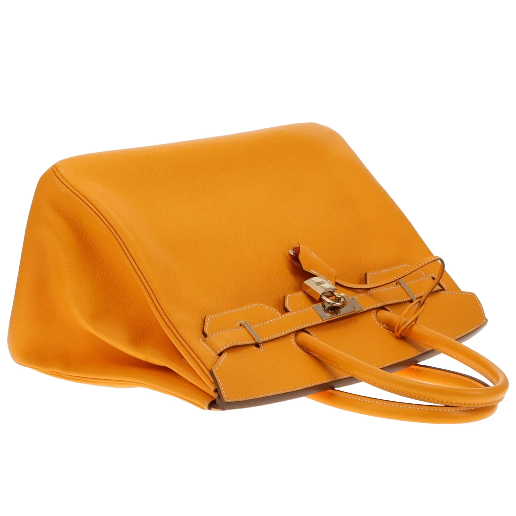 Hermes Birkin 35 Candy Collection Jaune D'or & Potiron With Permabrass Hardware 2012 - Image 11