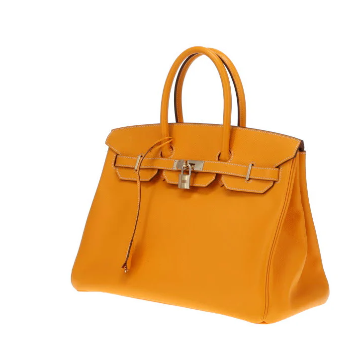 Hermes Birkin 35 Candy Collection Jaune D'or & Potiron With Permabrass Hardware 2012 - Image 13