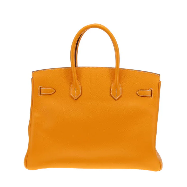 Hermes Birkin 35 Candy Collection Jaune D'or & Potiron With Permabrass Hardware 2012 - Image 6