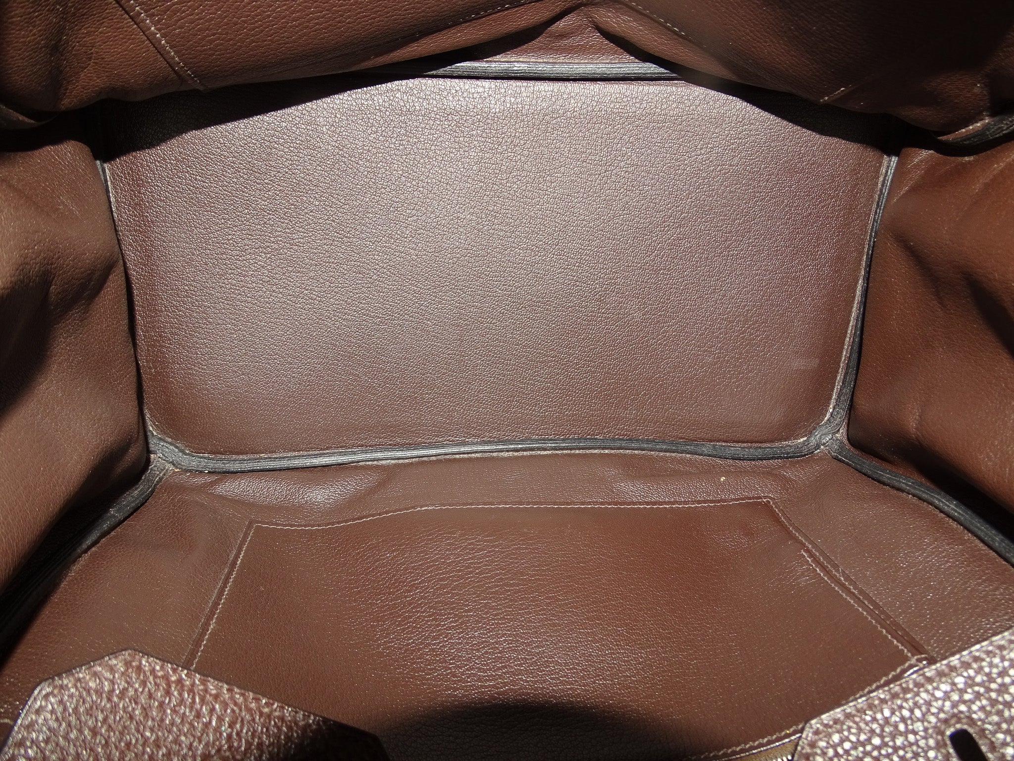 Hermes Birkin 35 Ebene Togo Leather and Palladium HW 2008 - Image 13
