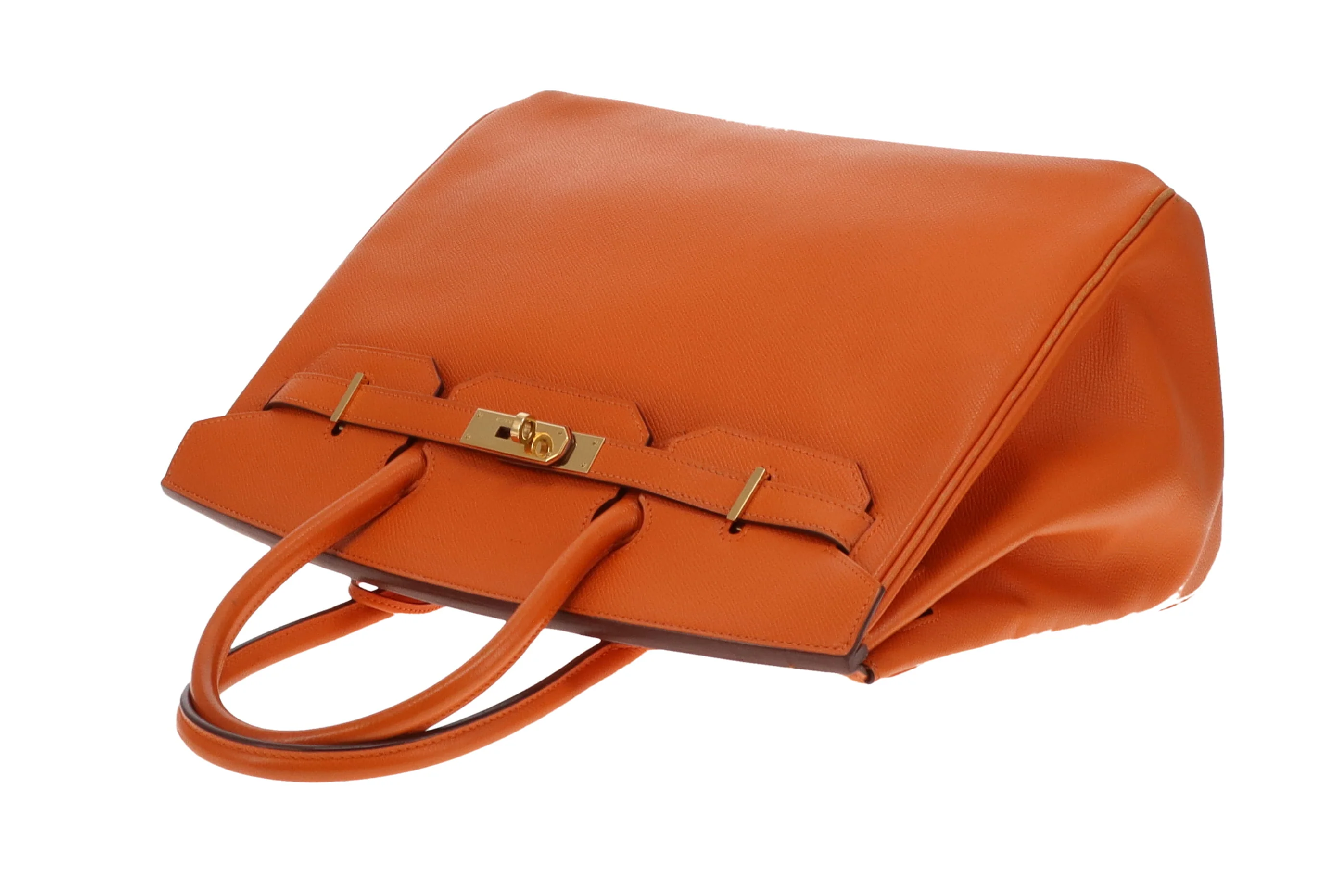 Hermes Birkin 35 Orange Epsom GHW 2007 - Image 12