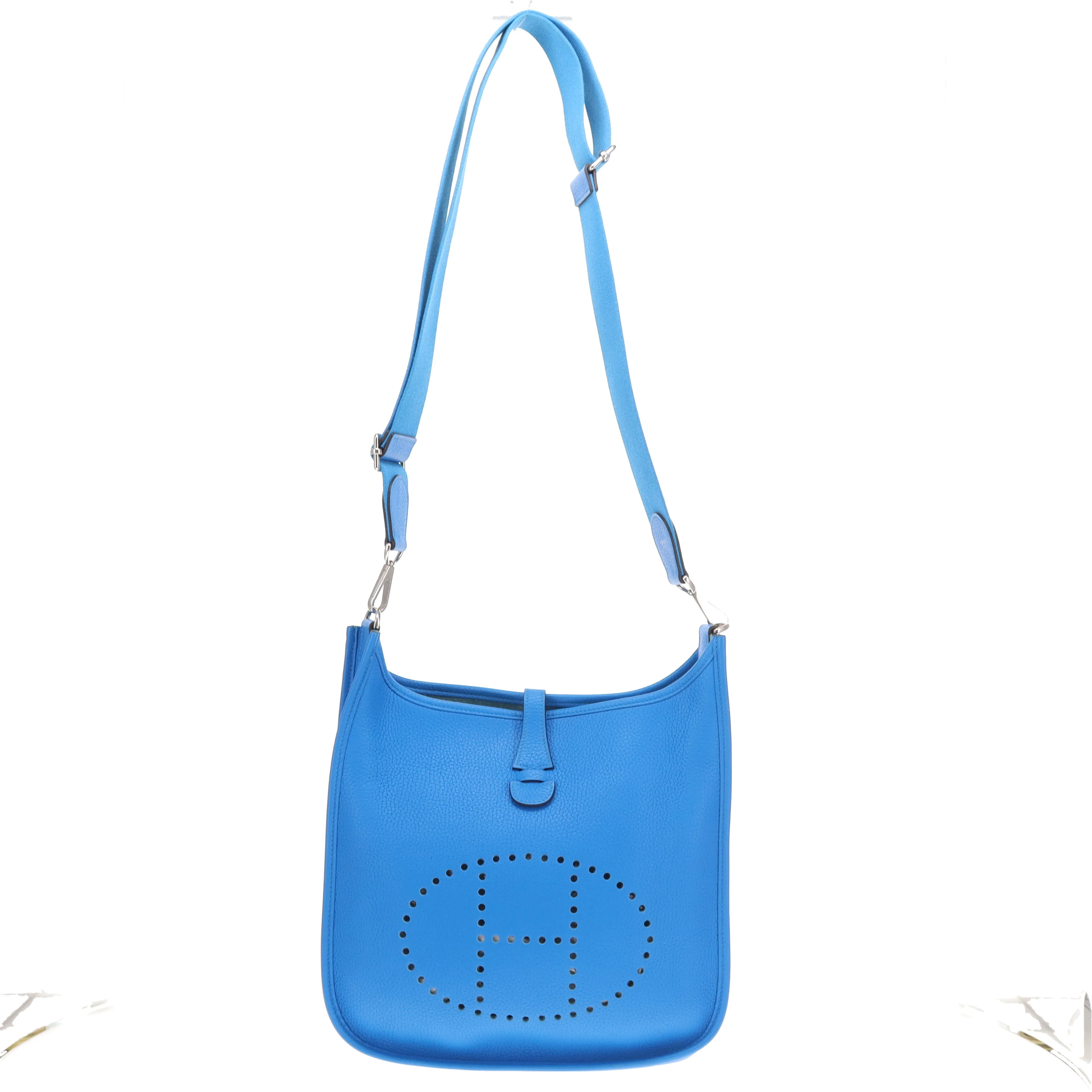 Hermes Evelyne III PM Bleu Hydra PHW - 2016 - Image 11