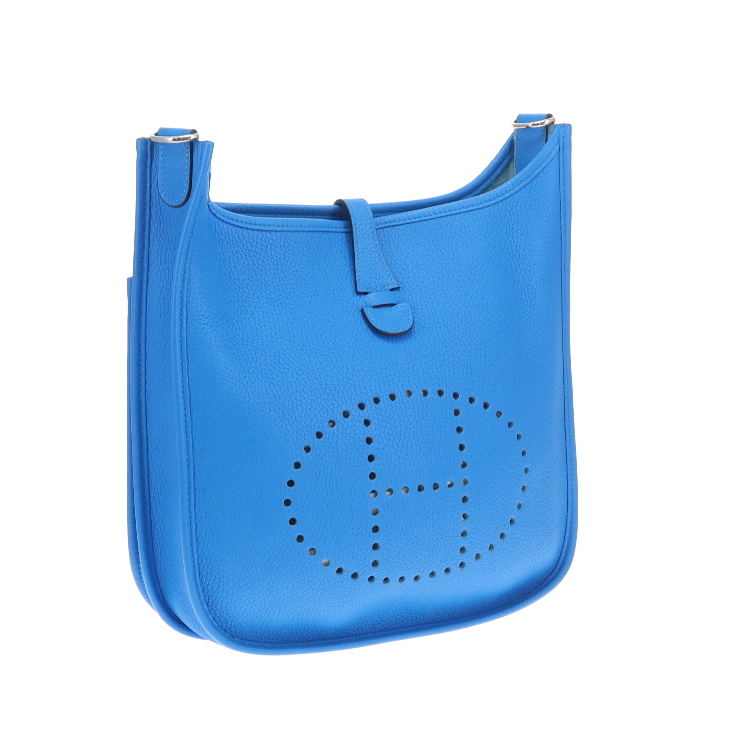 Hermes Evelyne III PM Bleu Hydra PHW - 2016 - Image 4
