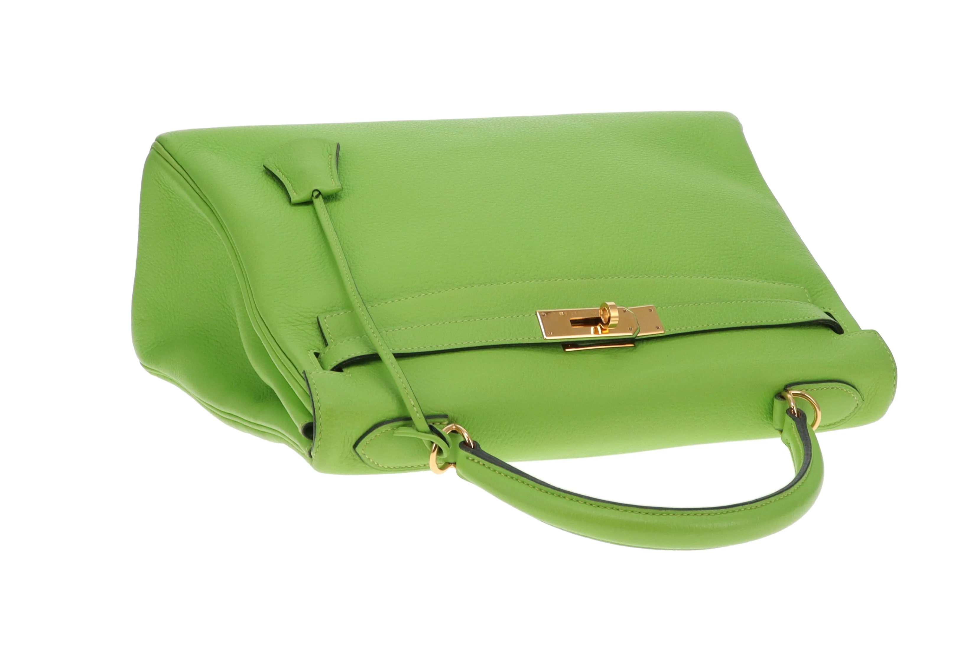Hermes Kelly 32 Apple Green Togo 2002 Gold Hardware - Image 11