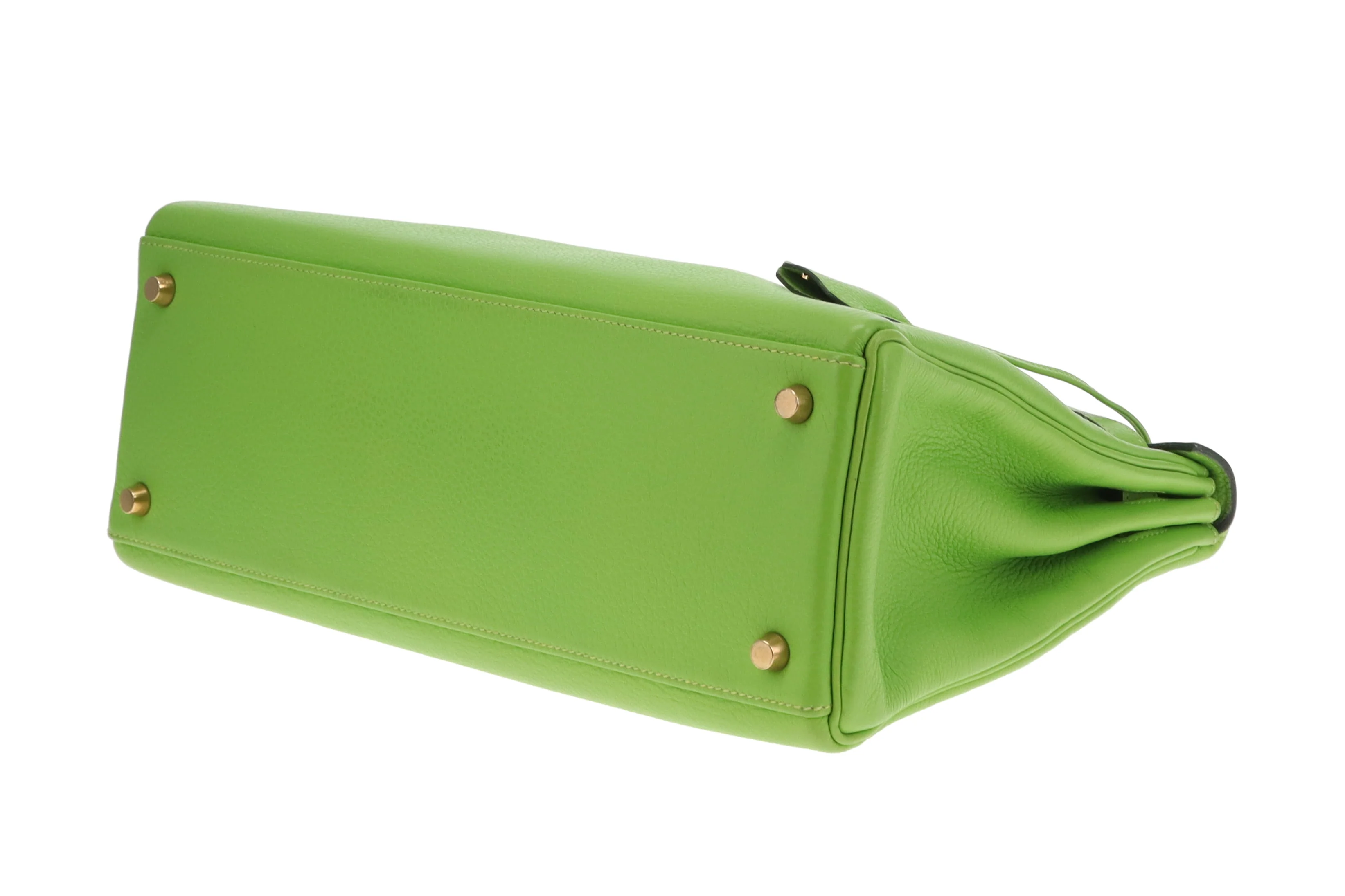 Hermes Kelly 32 Apple Green Togo 2002 Gold Hardware - Image 12