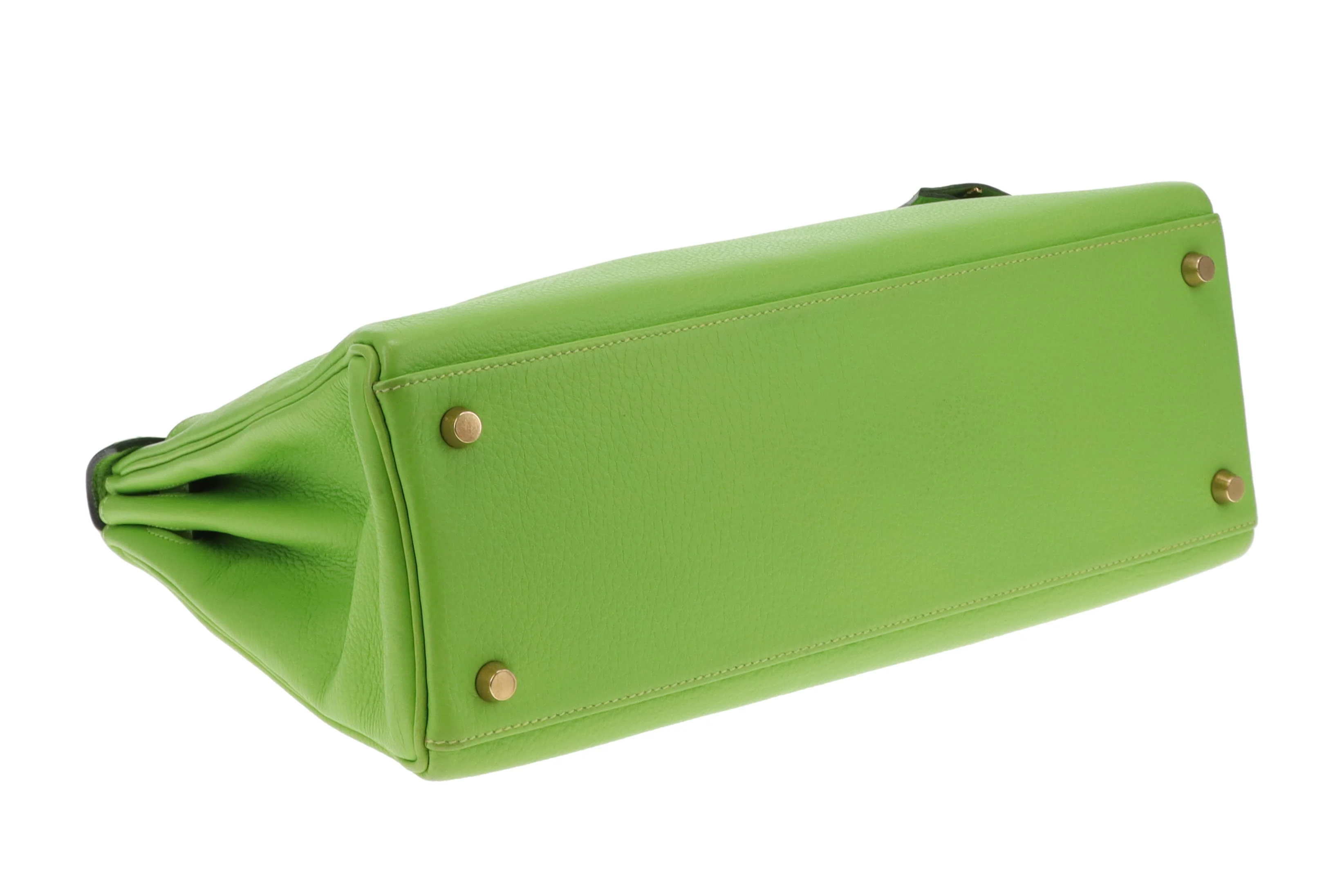 Hermes Kelly 32 Apple Green Togo 2002 Gold Hardware - Image 13