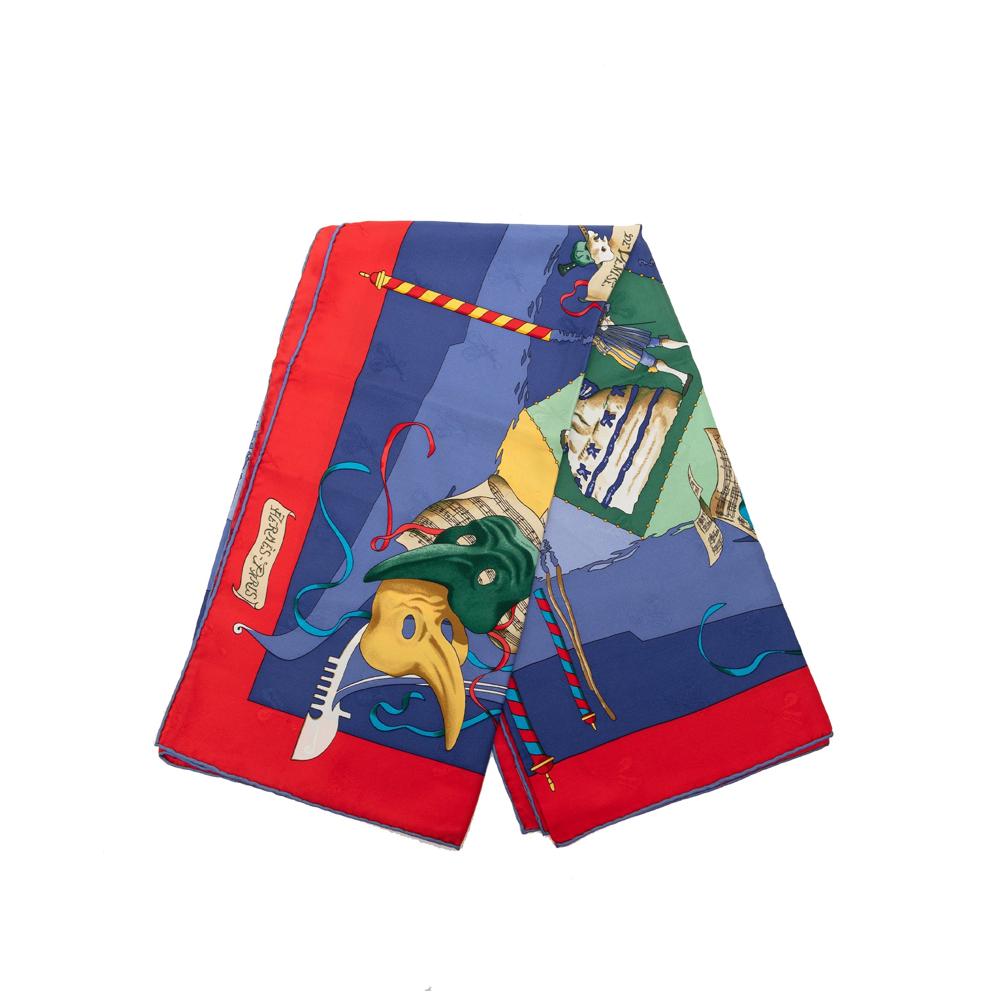 Hermes Le Carnaval de Venise Scarf 90 100% Silk