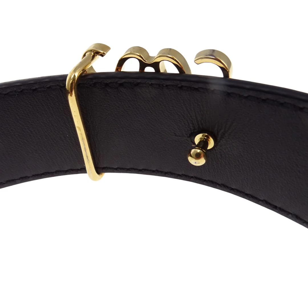 Loewe Belt Anagram Brown/Black Leather GHW 70cm - Image 3