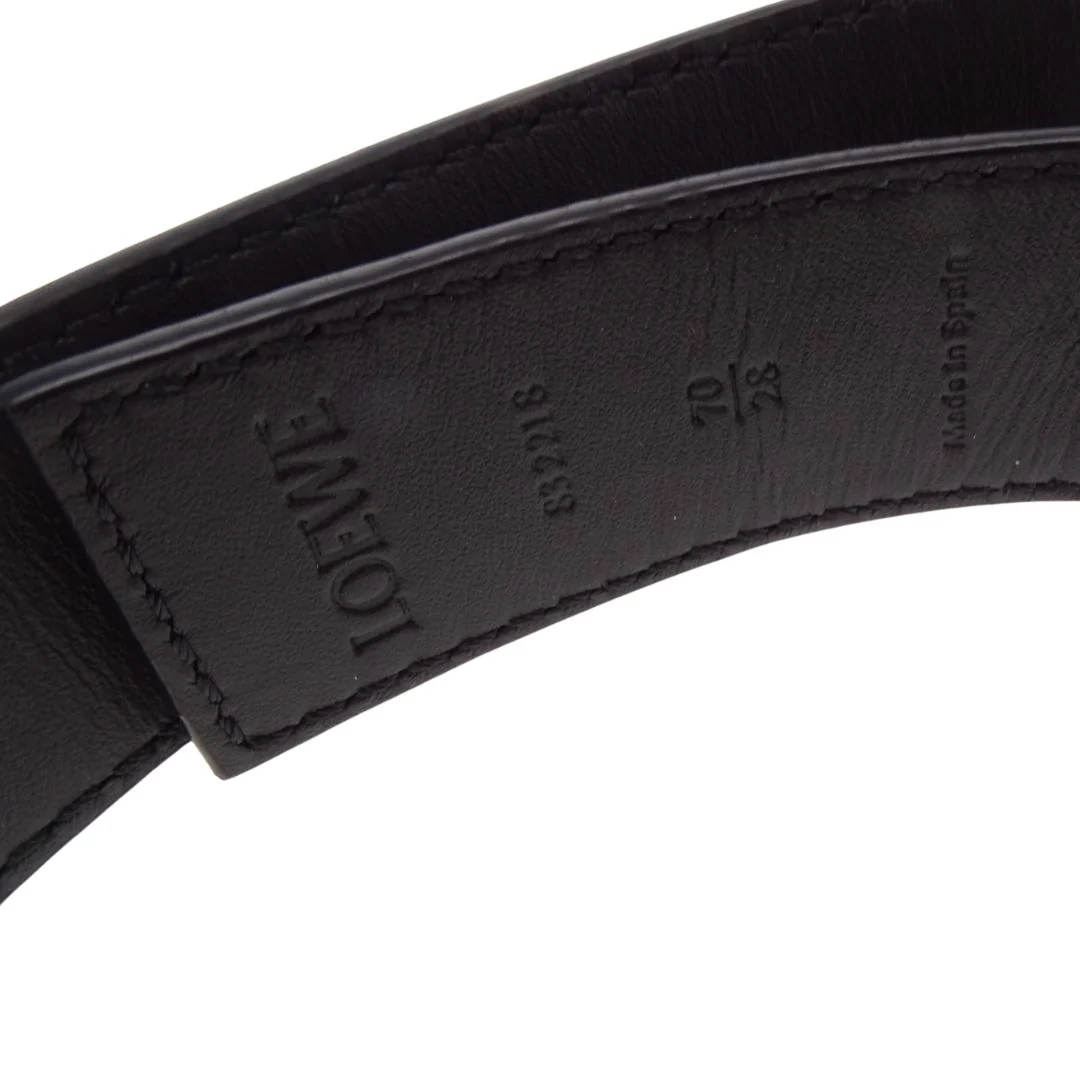 Loewe Belt Anagram Brown/Black Leather GHW 70cm - Image 4