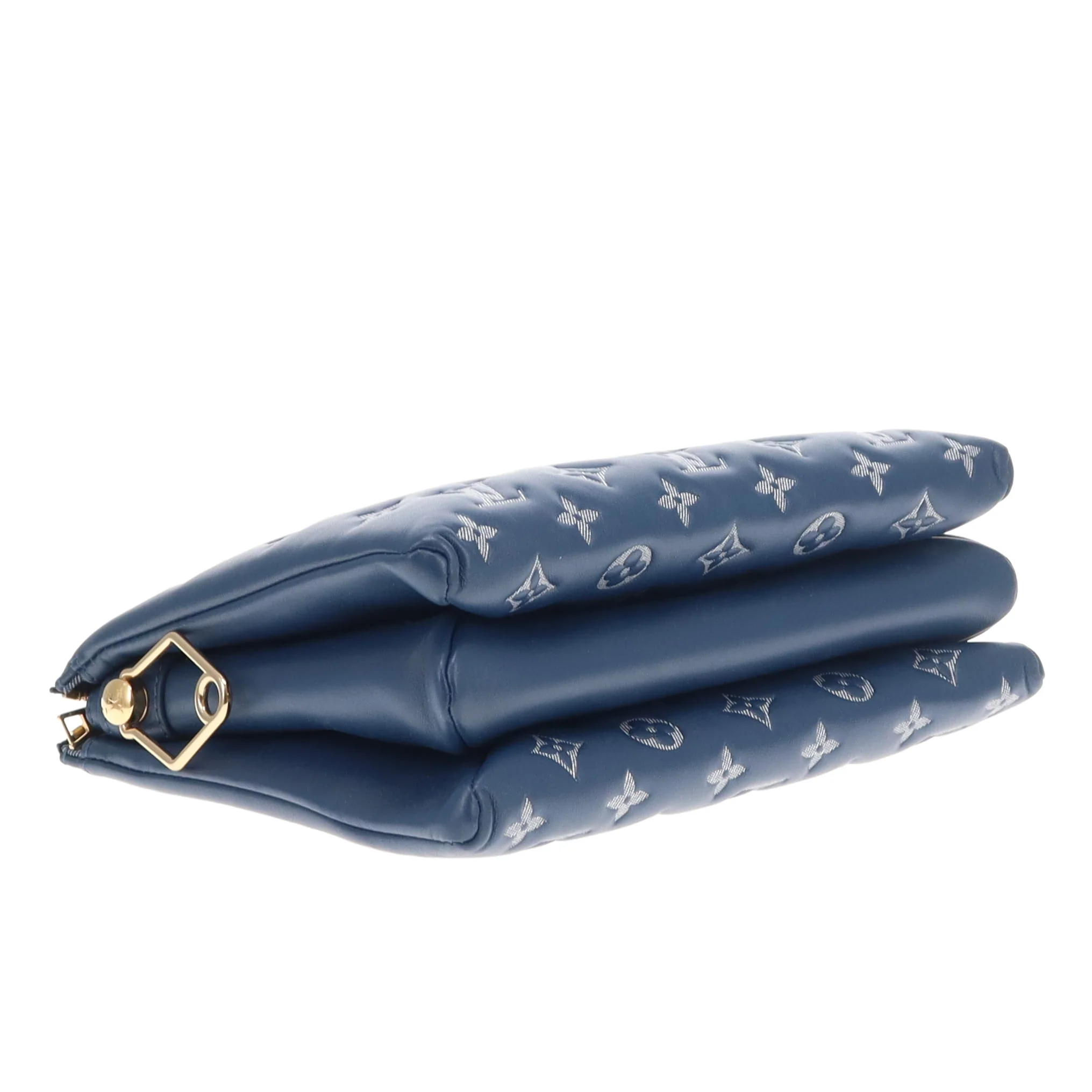 Louis Vuitton Coussin PM Denim Blue Leather with Denim Strap (NFID) - Image 10