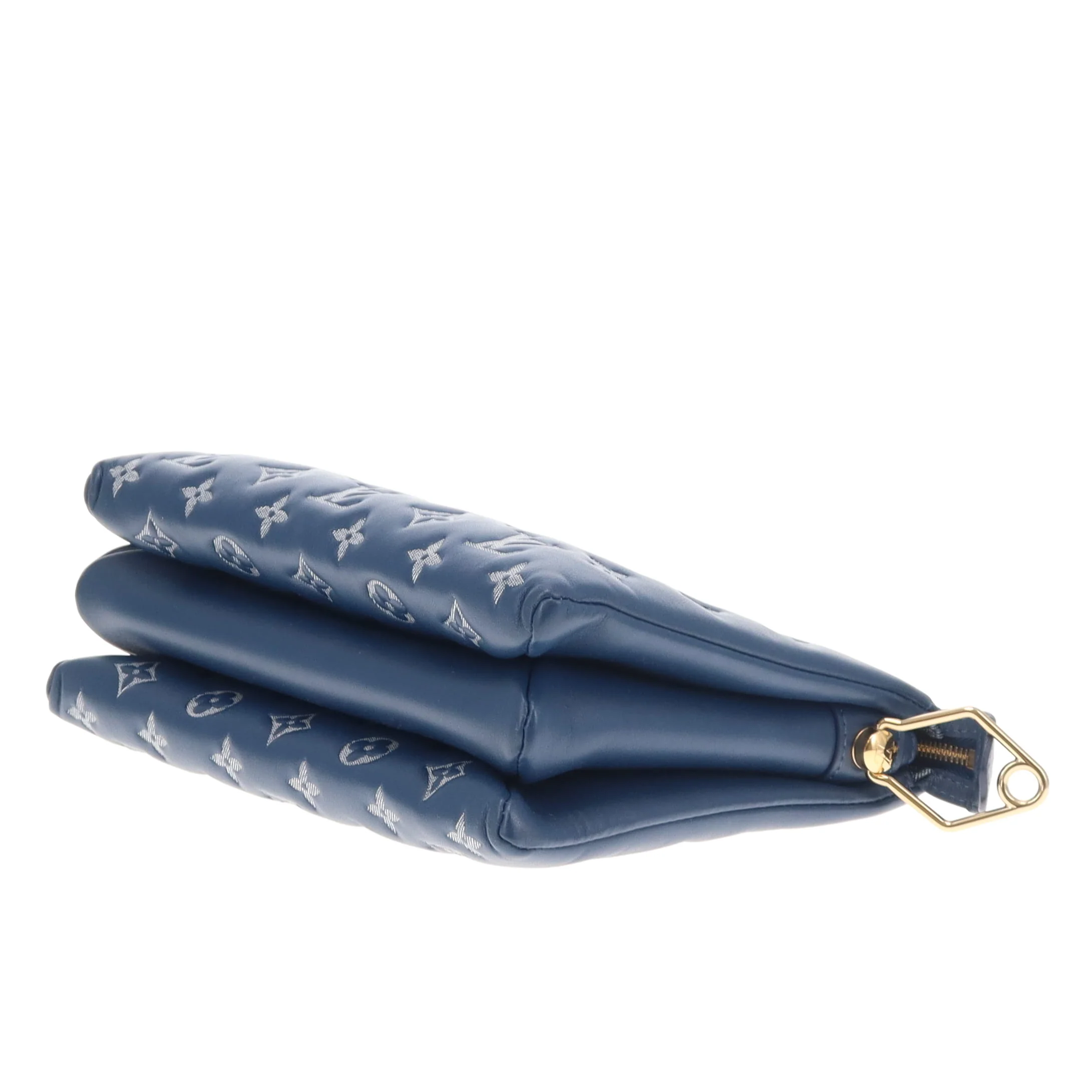 Louis Vuitton Coussin PM Denim Blue Leather with Denim Strap (NFID) - Image 11