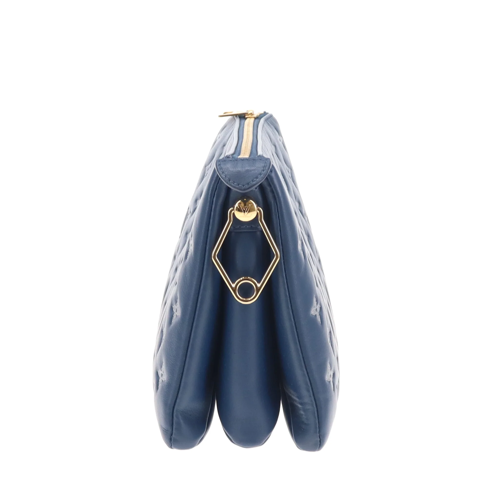 Louis Vuitton Coussin PM Denim Blue Leather with Denim Strap (NFID) - Image 6