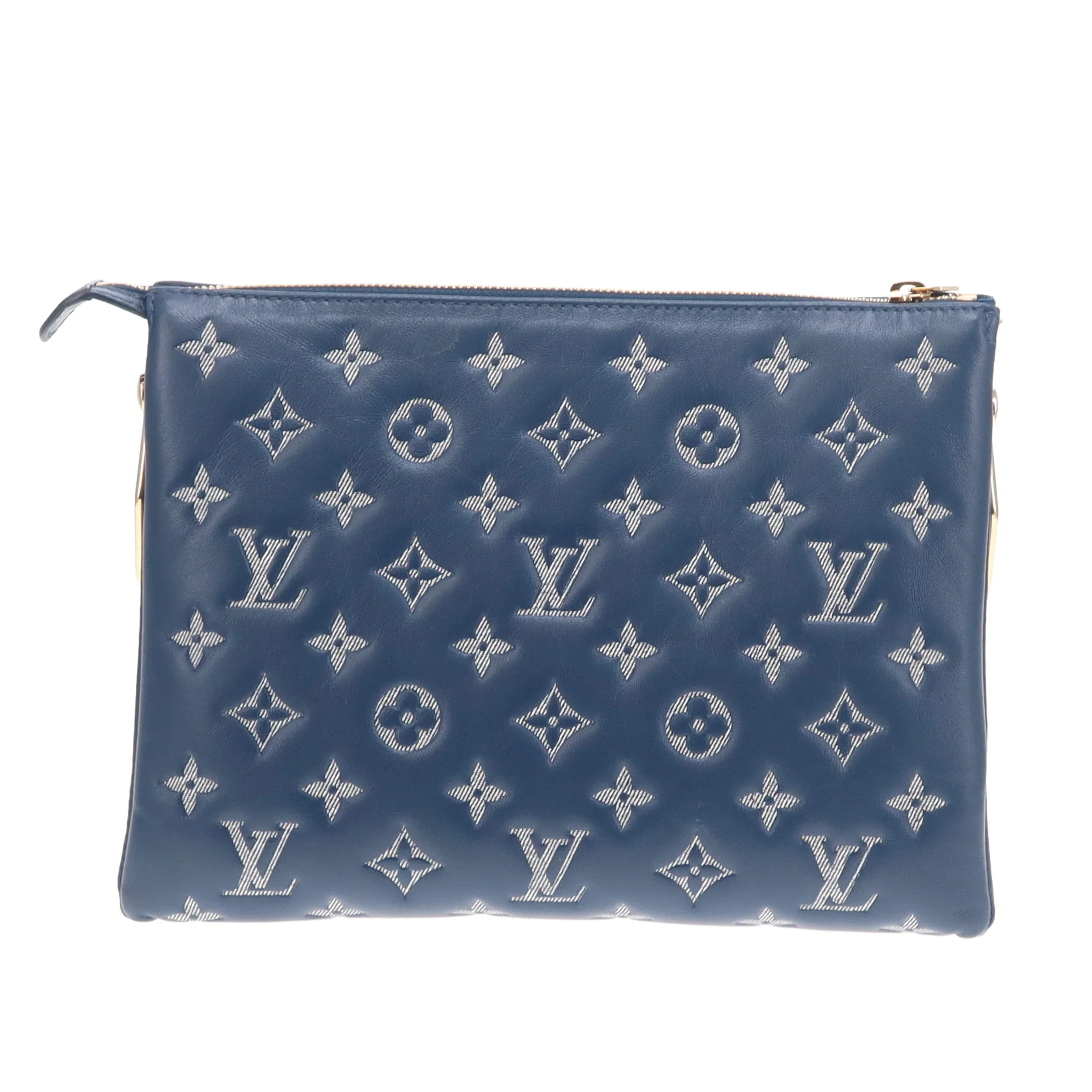 Louis Vuitton Coussin PM Denim Blue Leather with Denim Strap (NFID) - Image 7