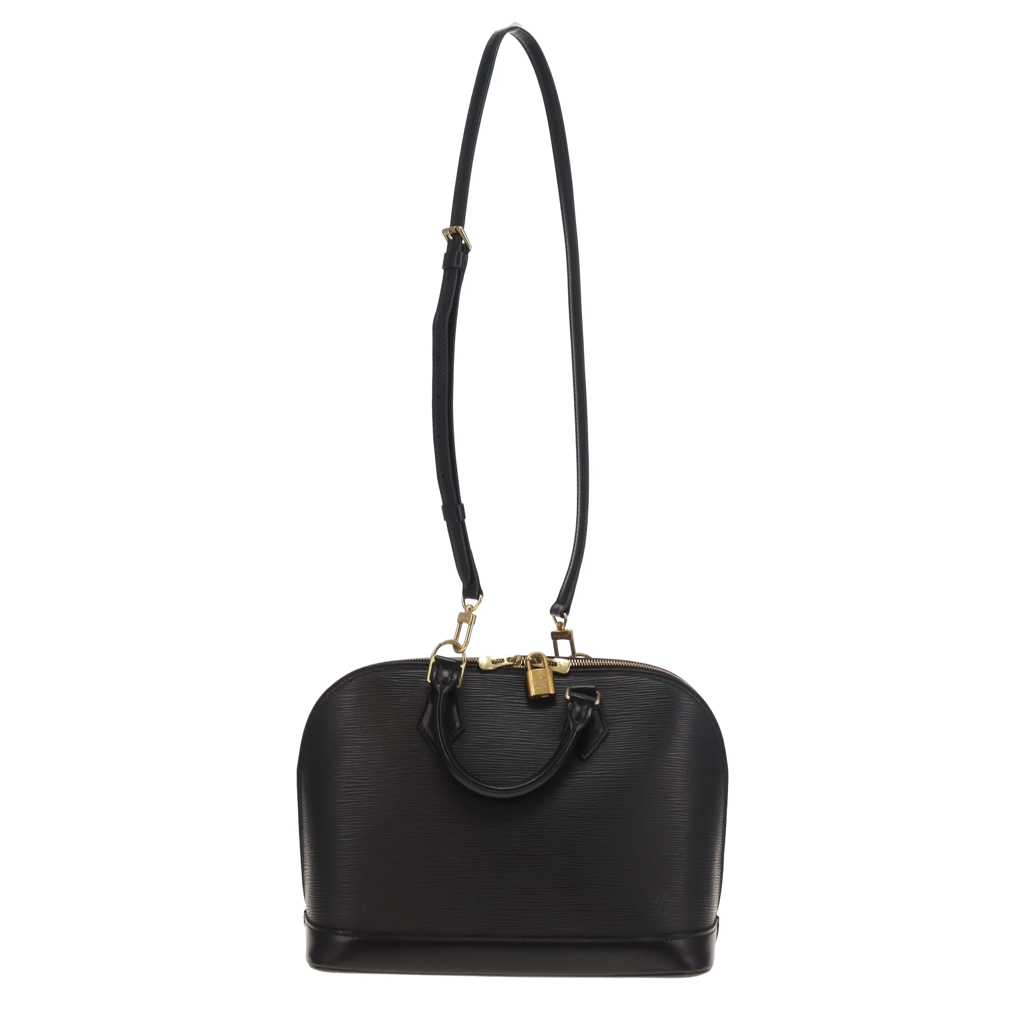 Louis Vuitton Vintage Black Epi Leather Alma PM With Strap AR0061 (2001) - Image 13
