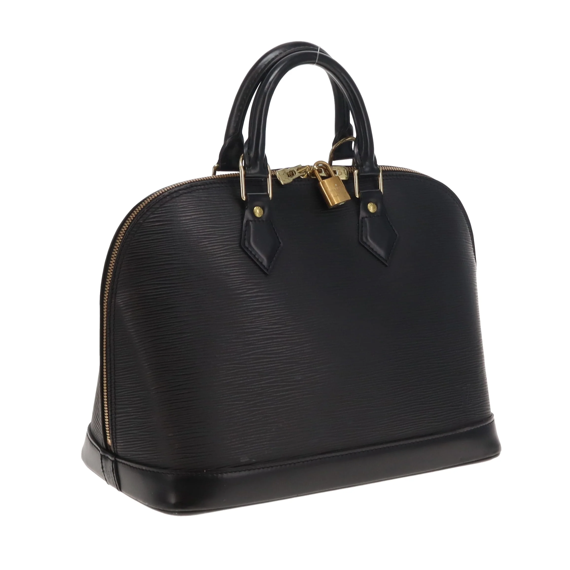 Louis Vuitton Vintage Black Epi Leather Alma PM With Strap AR0061 (2001) - Image 4