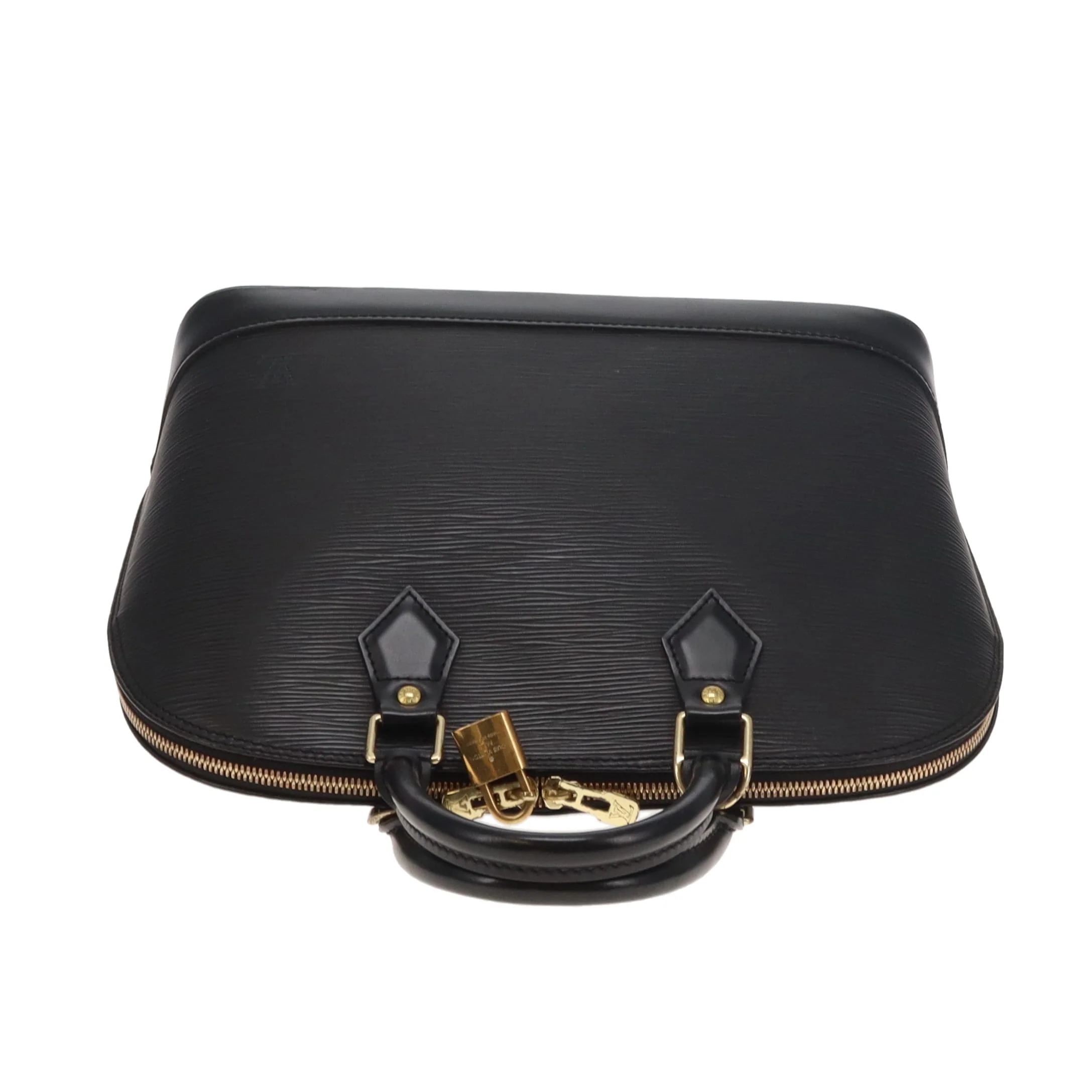 Louis Vuitton Vintage Black Epi Leather Alma PM With Strap AR0061 (2001) - Image 8