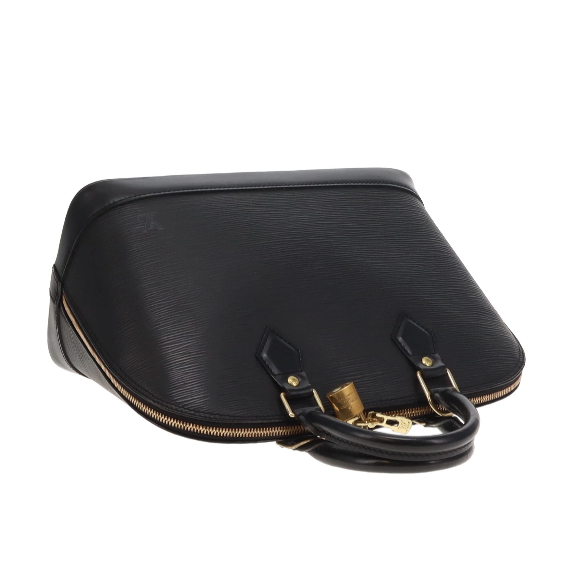 Louis Vuitton Vintage Black Epi Leather Alma PM With Strap AR0061 (2001) - Image 9