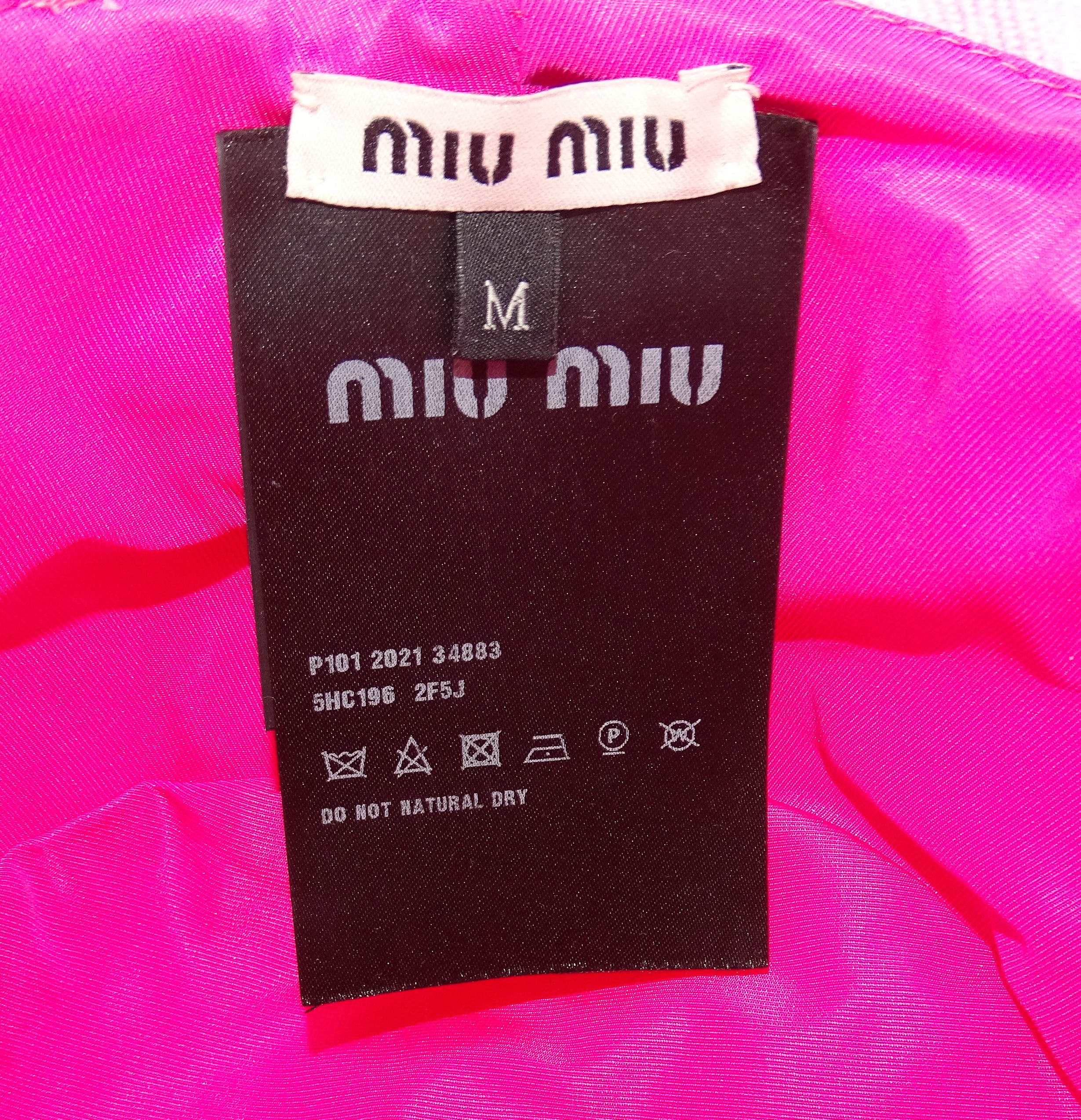 Miu Miu Bucket Hat Pink Floral (M) - Image 7