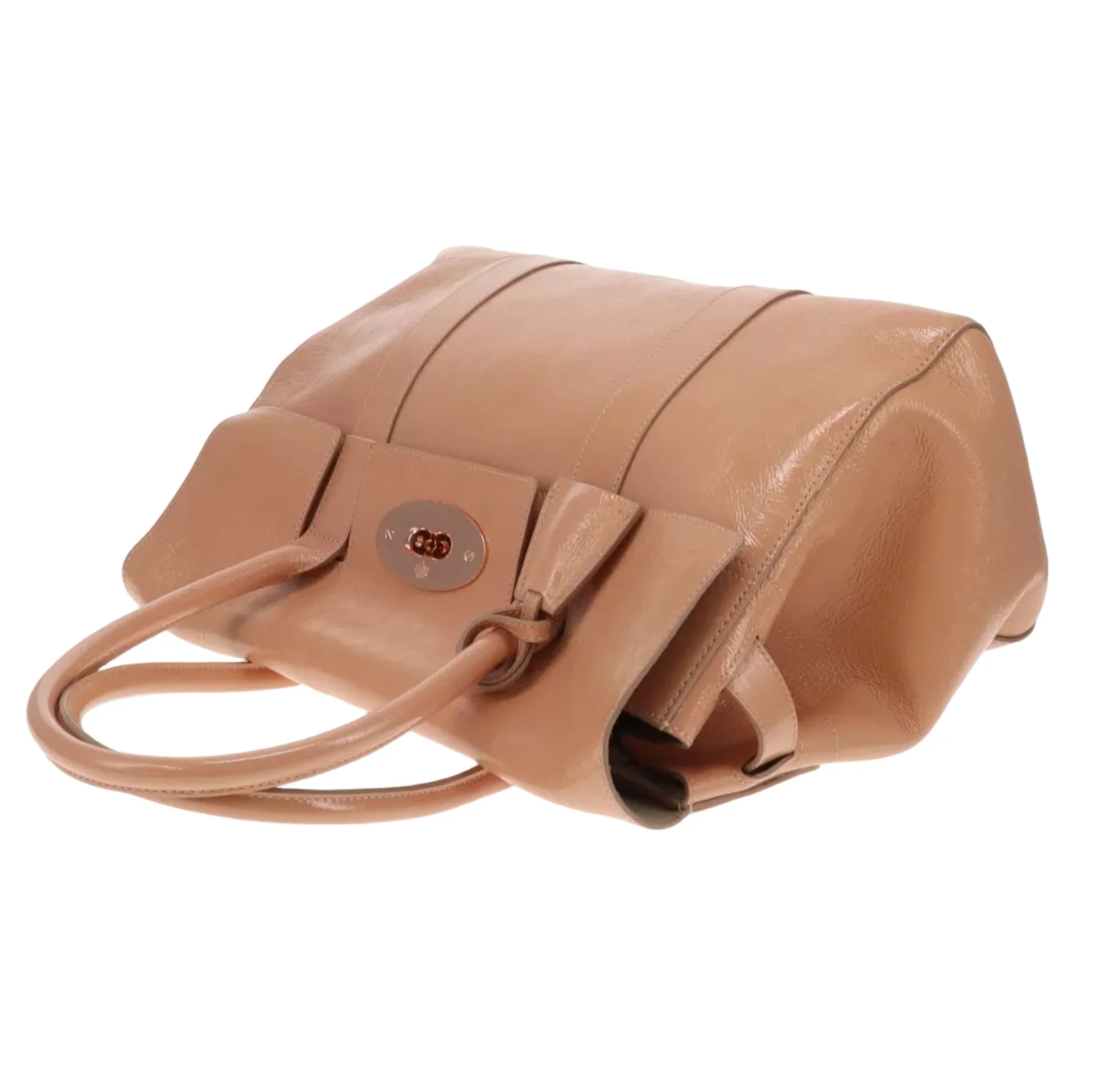Mulberry Bayswater Wrinkled Patent Plaster With Rose Gold Hardware - Image 11