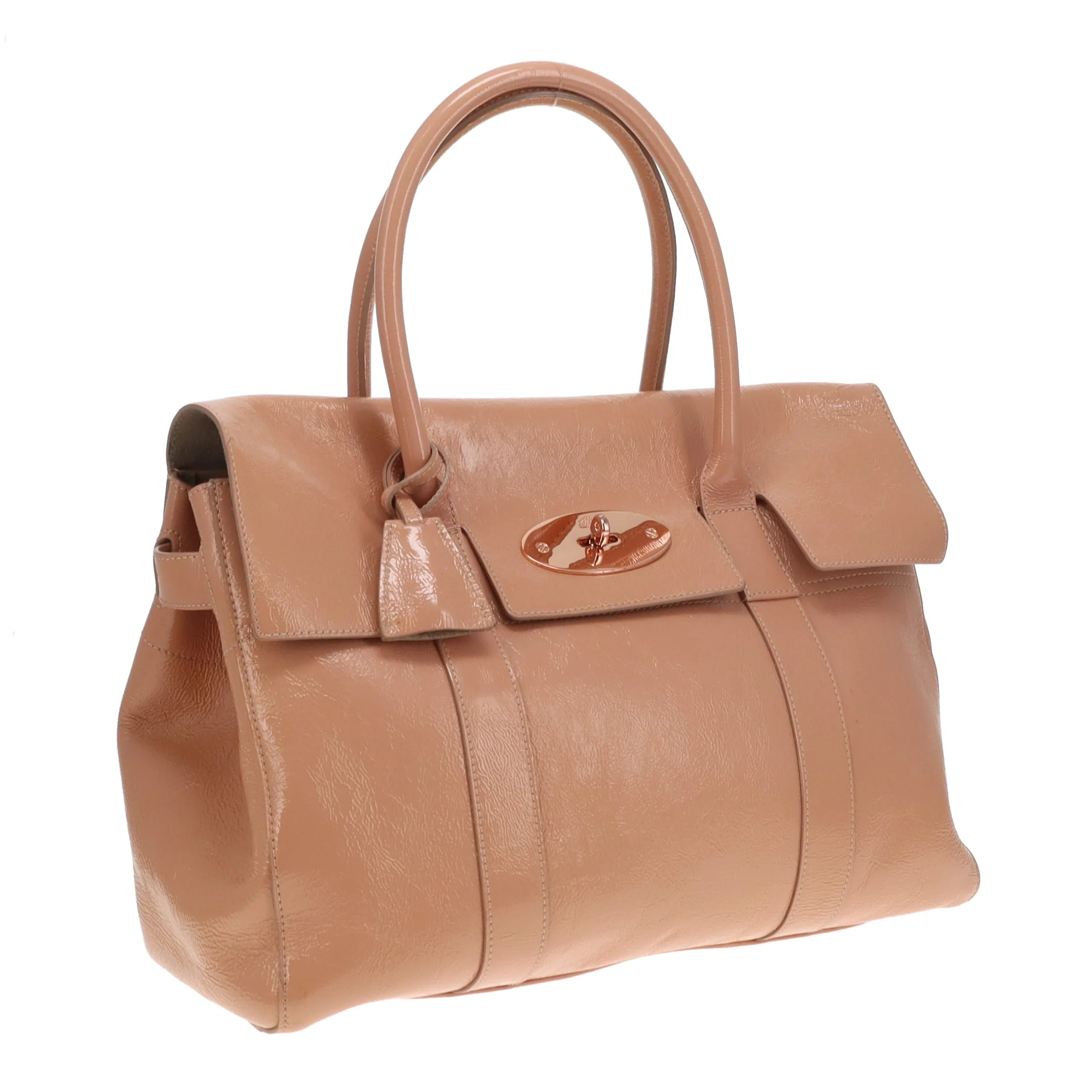 Mulberry Bayswater Wrinkled Patent Plaster With Rose Gold Hardware - Image 3