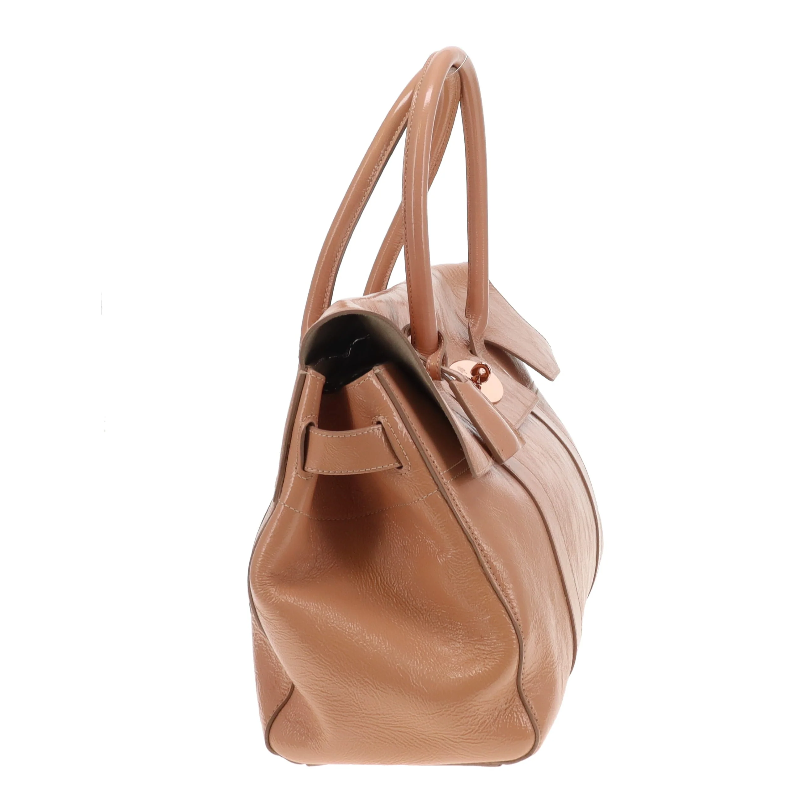 Mulberry Bayswater Wrinkled Patent Plaster With Rose Gold Hardware - Image 4